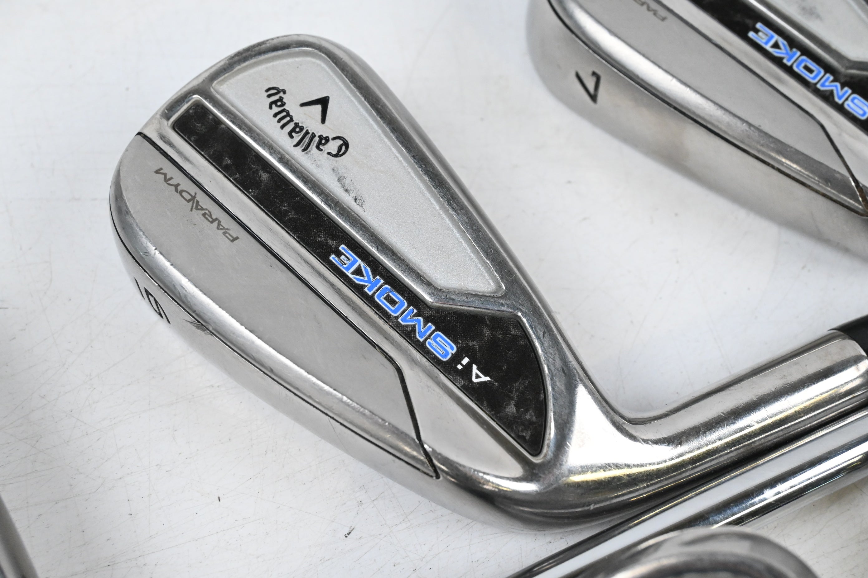 Left Hand Callaway Paradym Ai Smoke Irons / 5-PW / Regular Flex Elevate MPH 95