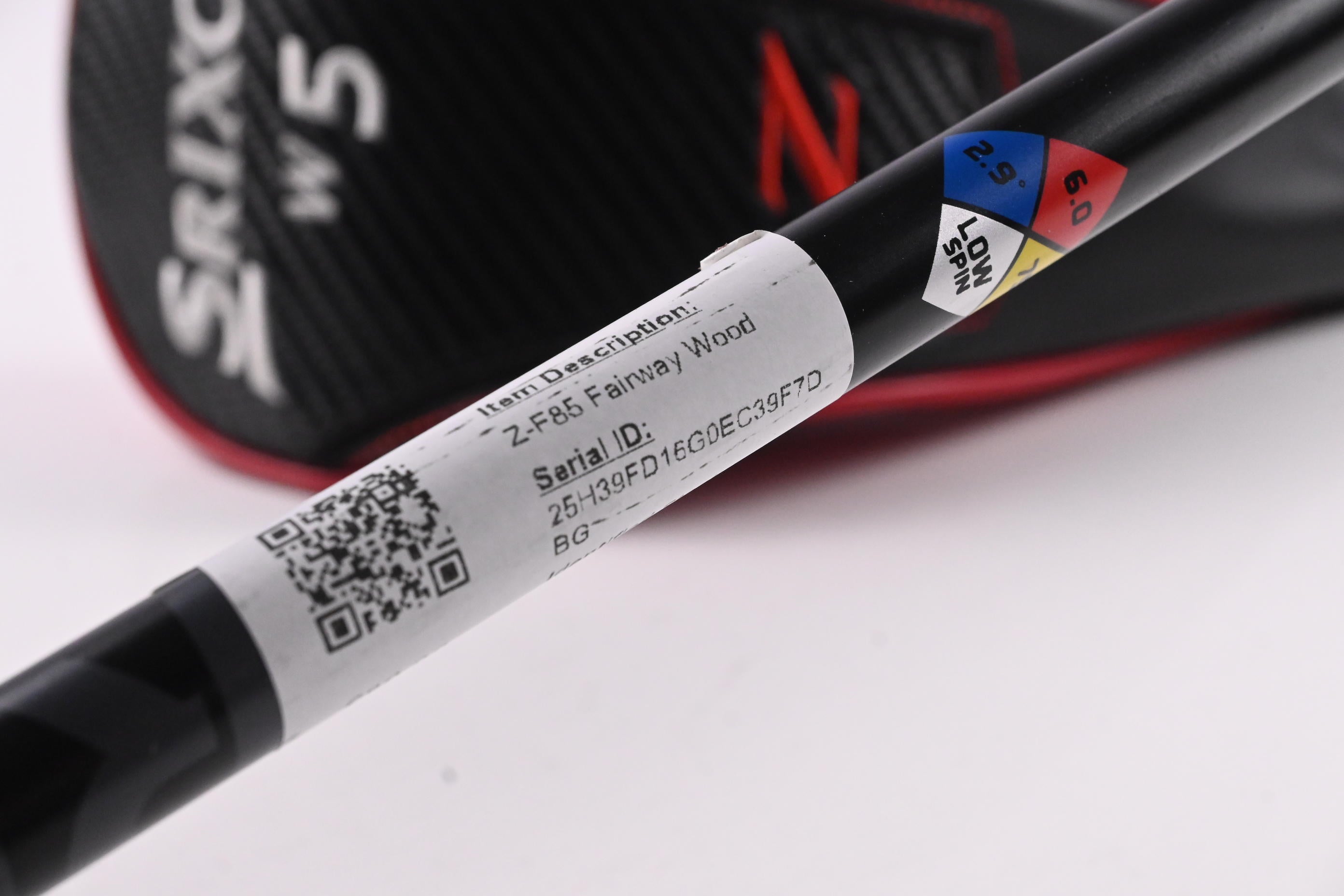 Left Hand Srixon Z-F85 #5 Wood / 18 Degree / Stiff Flex HZRDUS Black 75 Shaft