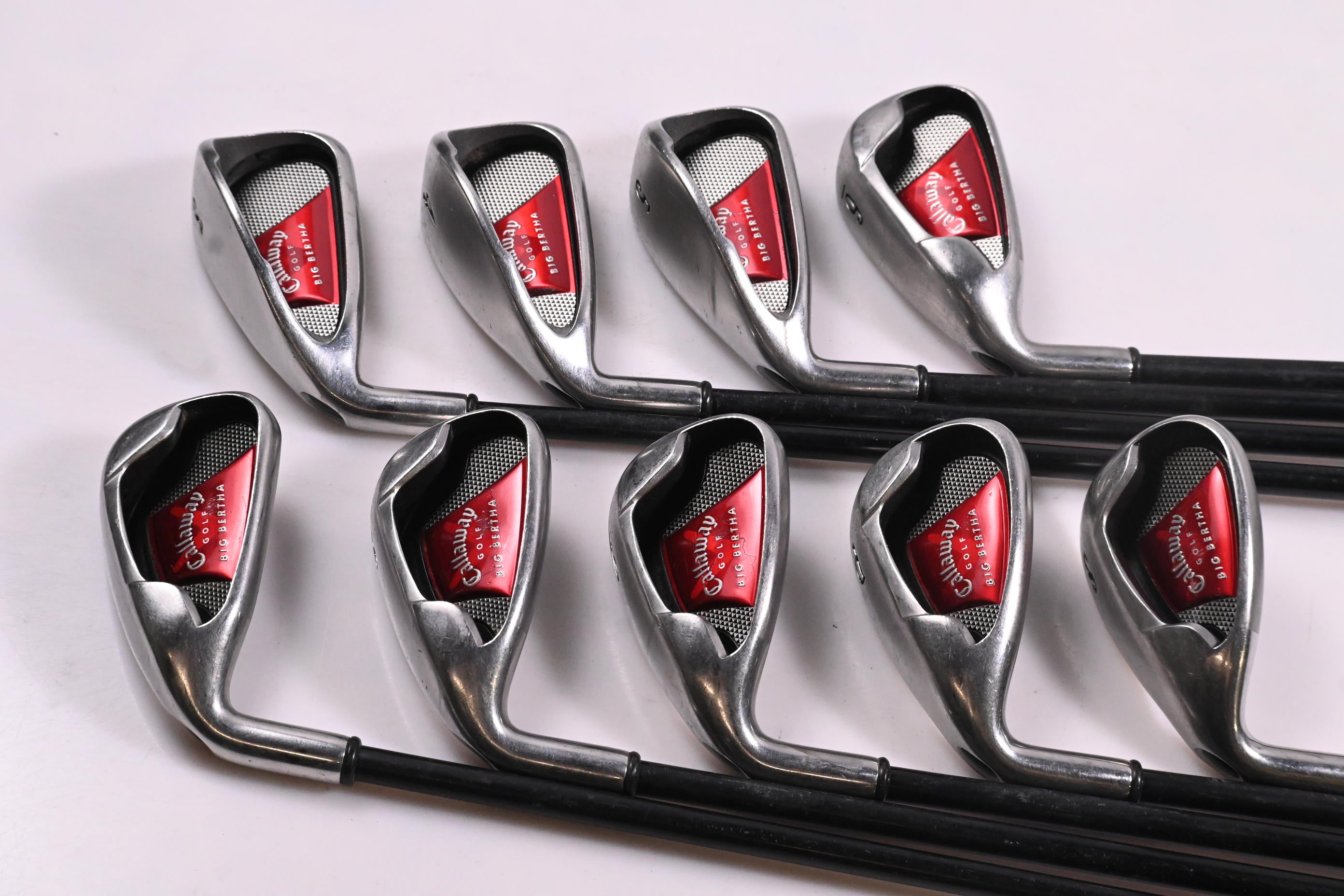 Left Hand Callaway Big Bertha 2008 Irons / 3-PW+SW / Regular Flex Callaway 75