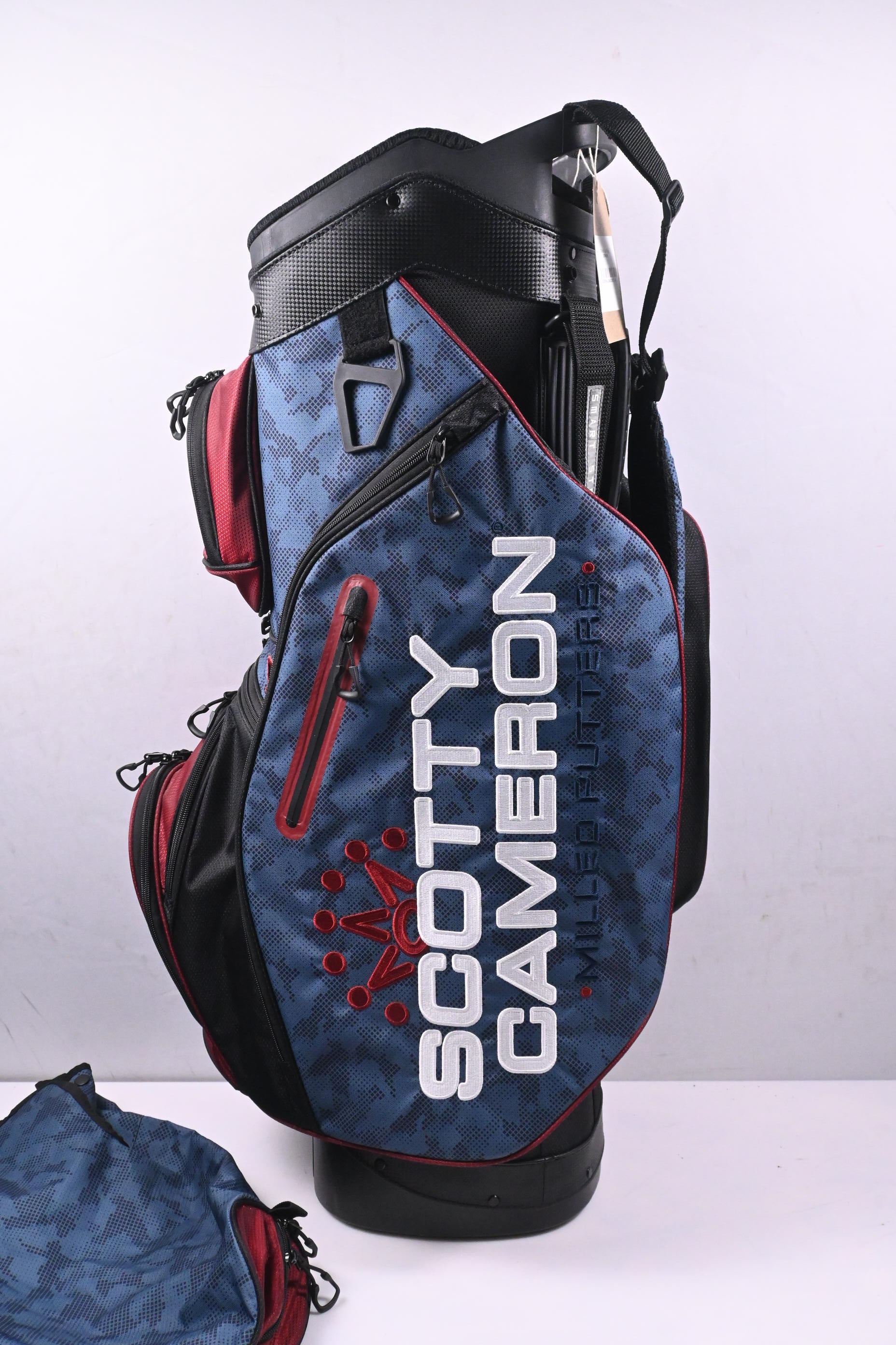 Scotty Cameron Circle T Explorer USA Cart Bag / 4-Way Divider / Blue, Maroon