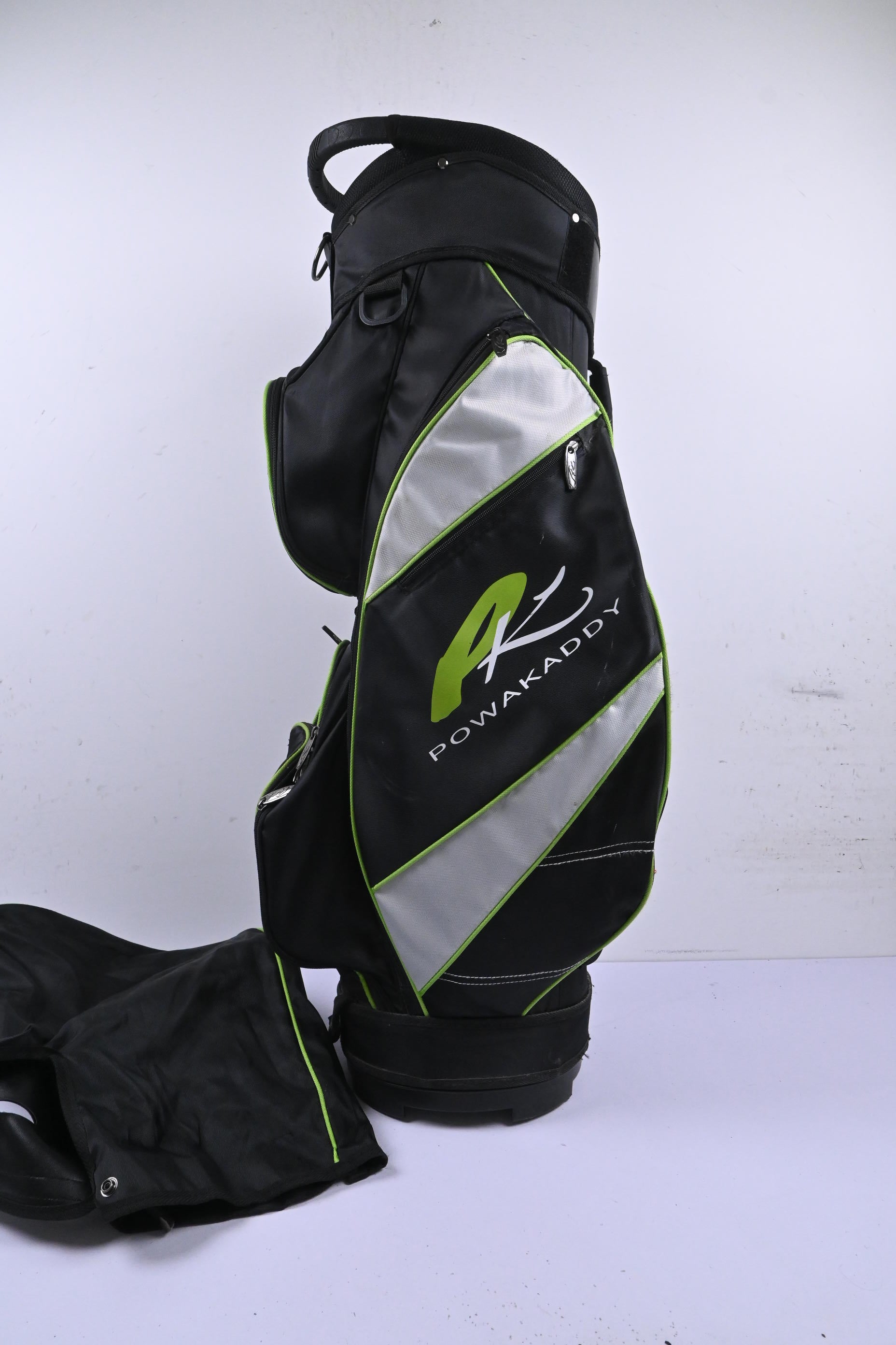 Powakaddy Cart Bag / 14-Way Divider / Black, Grey & Green