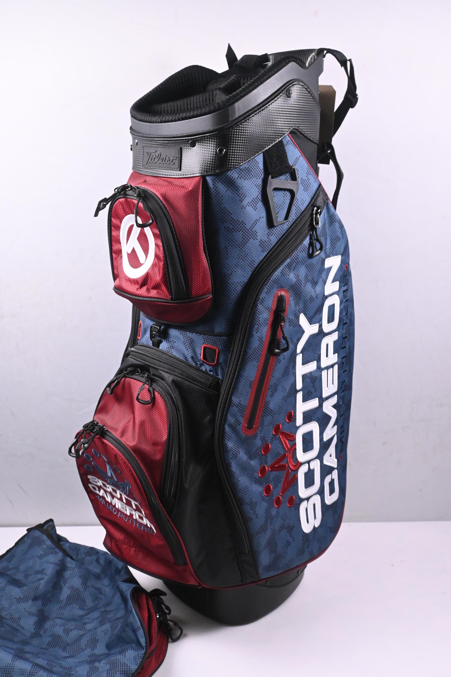 Scotty Cameron Circle T Explorer USA Cart Bag / 4-Way Divider / Blue, Maroon