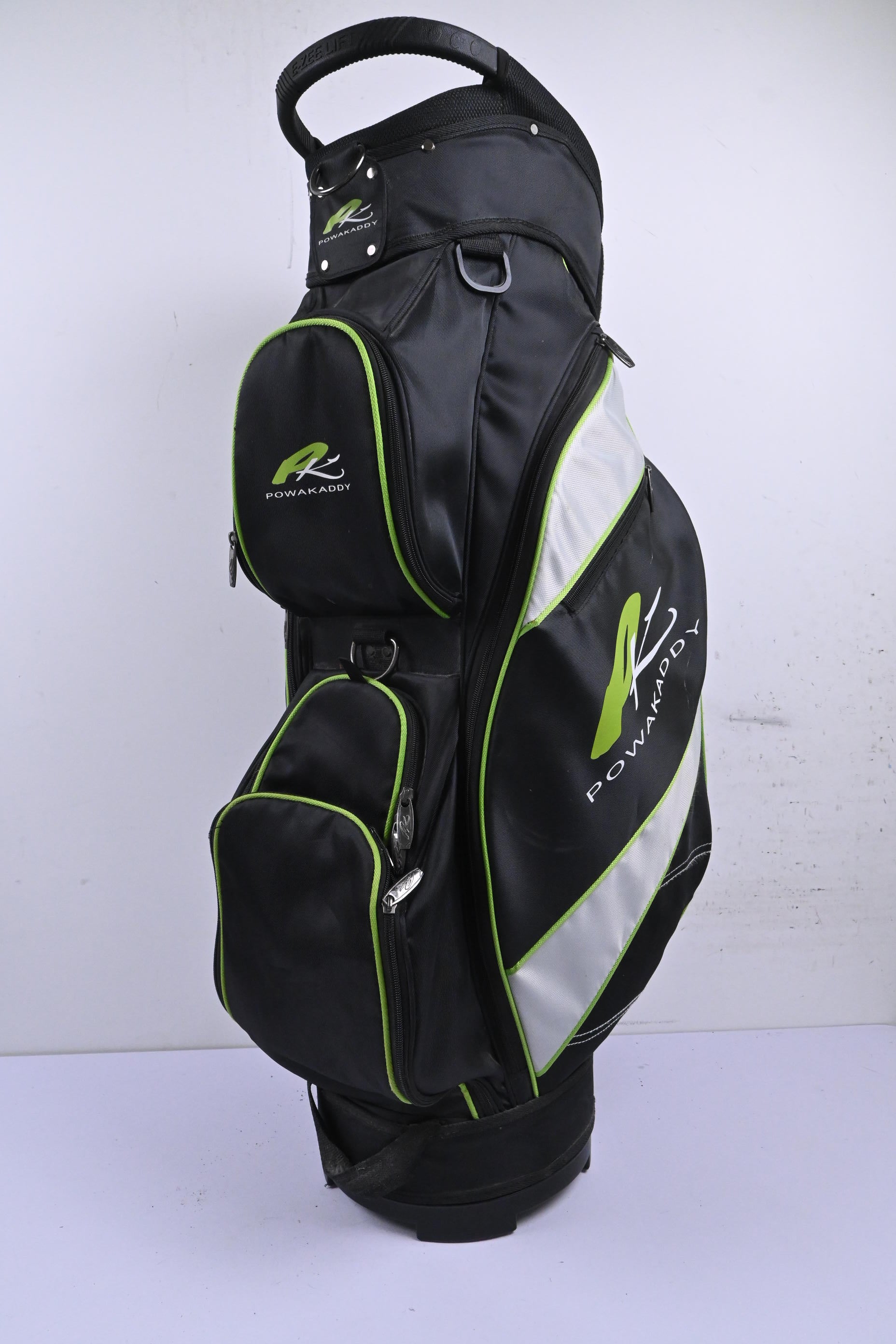 Powakaddy Cart Bag / 14-Way Divider / Black, Grey & Green