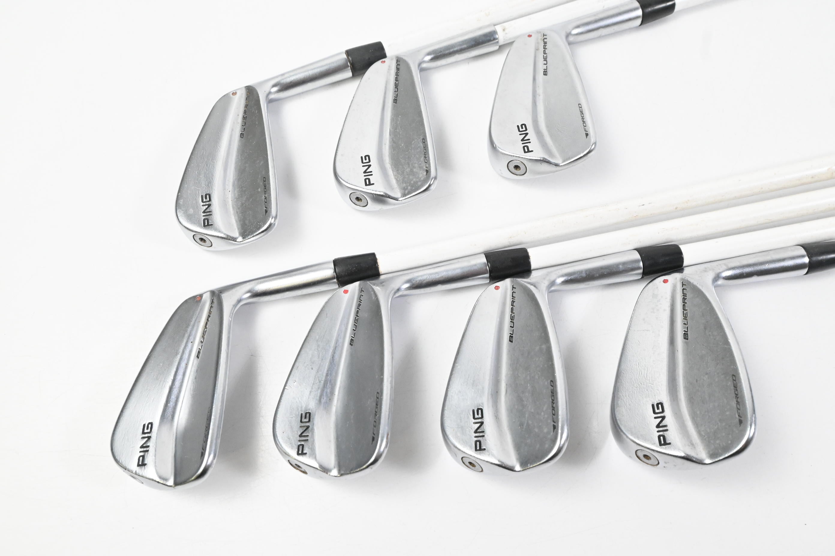 Ping Blueprint Irons / 4-PW / Red Dot / Stiff Flex Matrix Ozik Program 95 Shafts