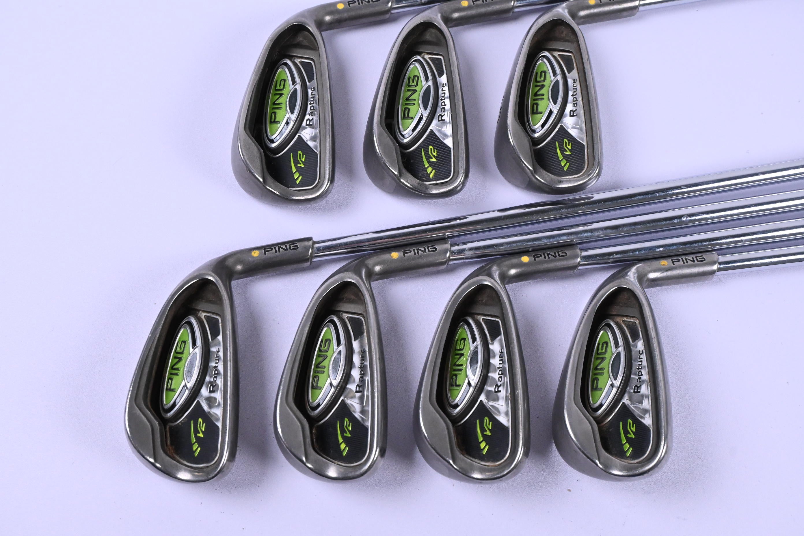 Ping Rapture V2 Irons / 4-PW / Yellow Dot / Regular Flex Ping AWT Shafts