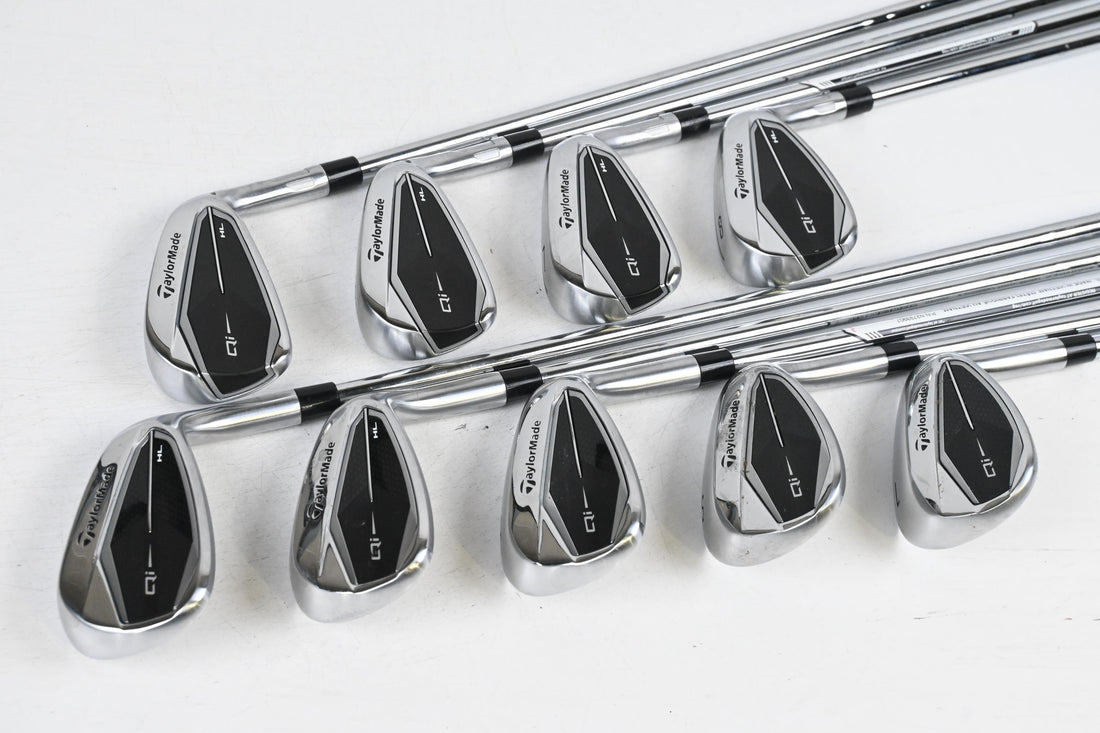 Taylormade Qi Irons / 5-PW+GW+SW+LW / Regular Flex KBS MAX LITE Shafts