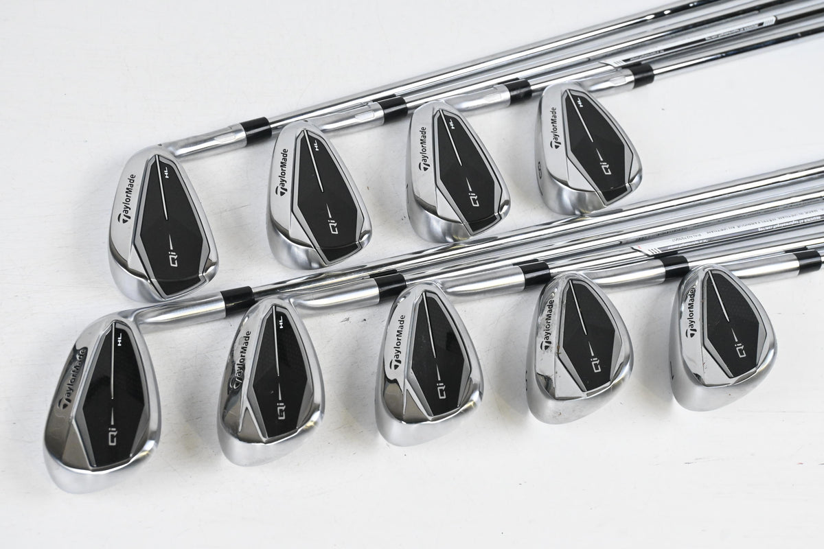 Taylormade Qi Irons / 5-PW+GW+SW+LW / Regular Flex KBS MAX LITE Shafts