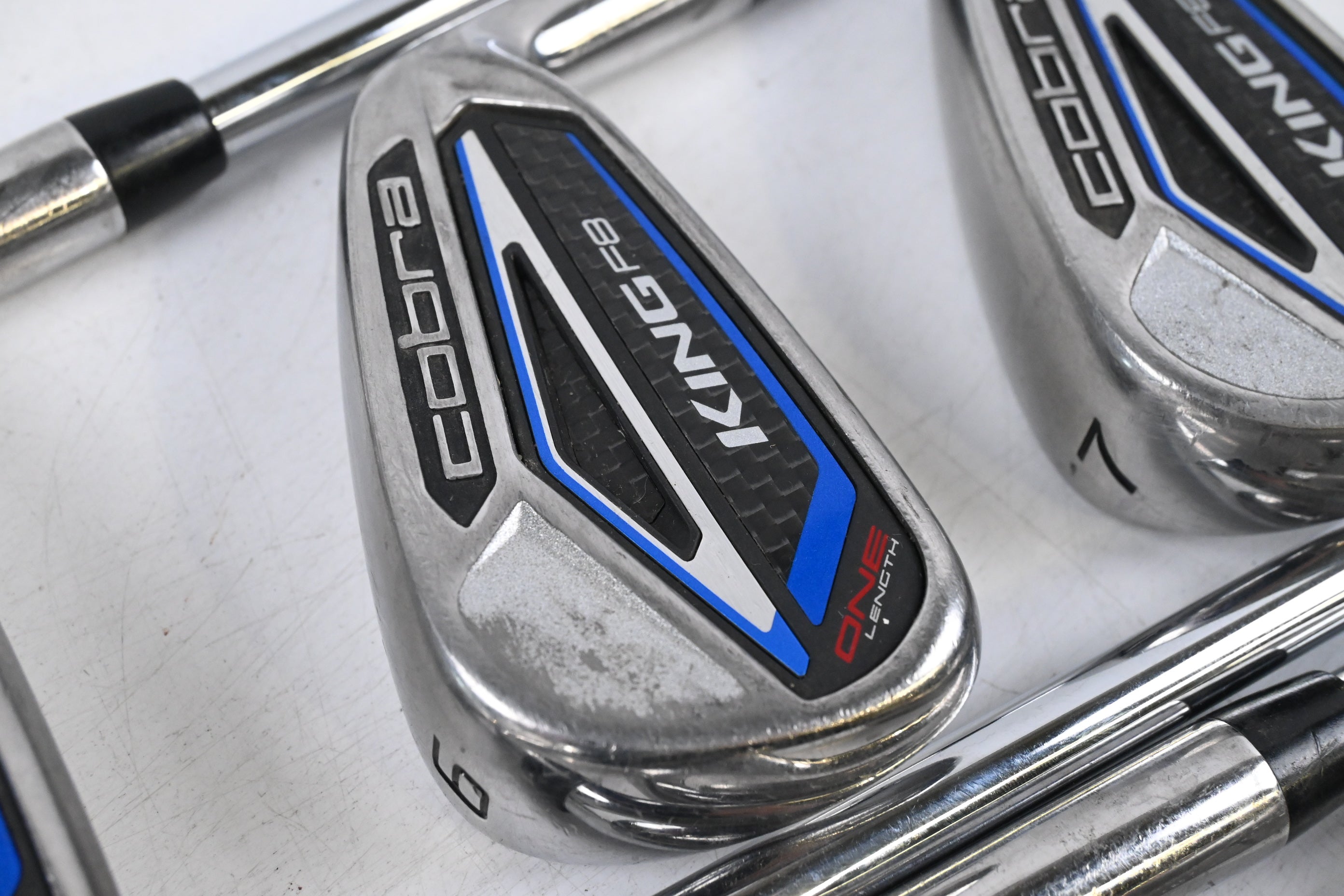 Cobra King F8 One Length Irons / 5-PW / Regular Flex True Temper One Flighted Shafts