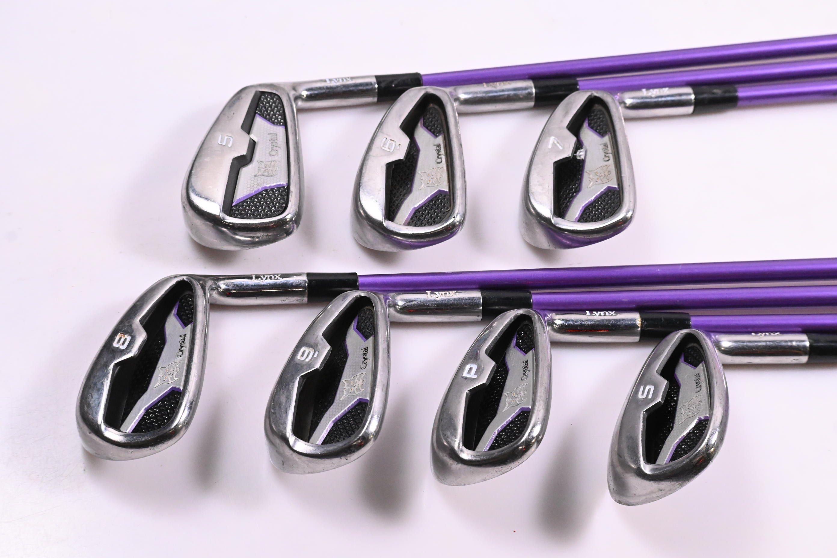 Ladies Lynx Crystal Irons / 5-PW+SW / Ladies Flex Lynx 45 Shafts