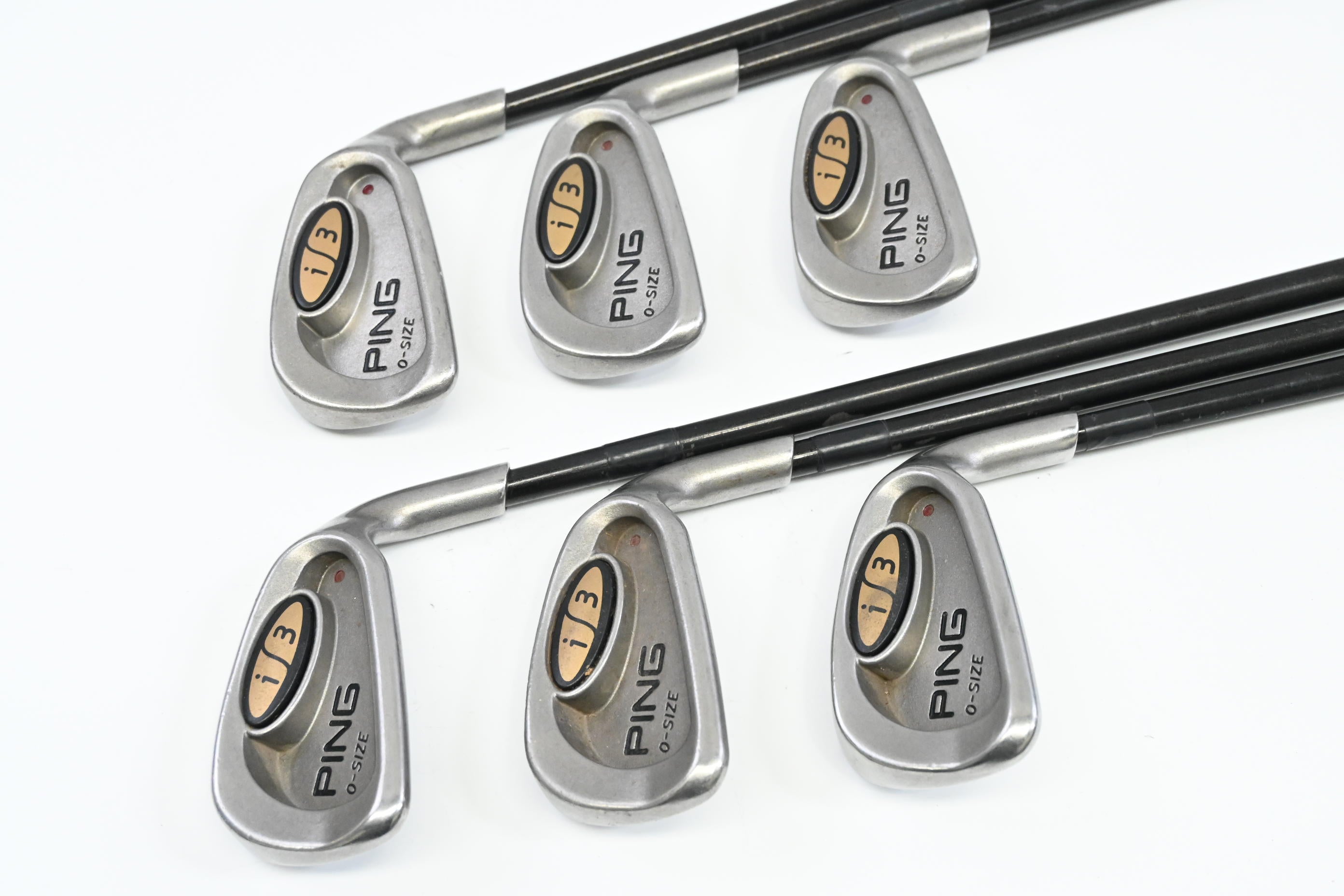 Ping i3 Irons / 4-9 / Black Dot / Stiff Flex Aldila Ping 350 Shafts