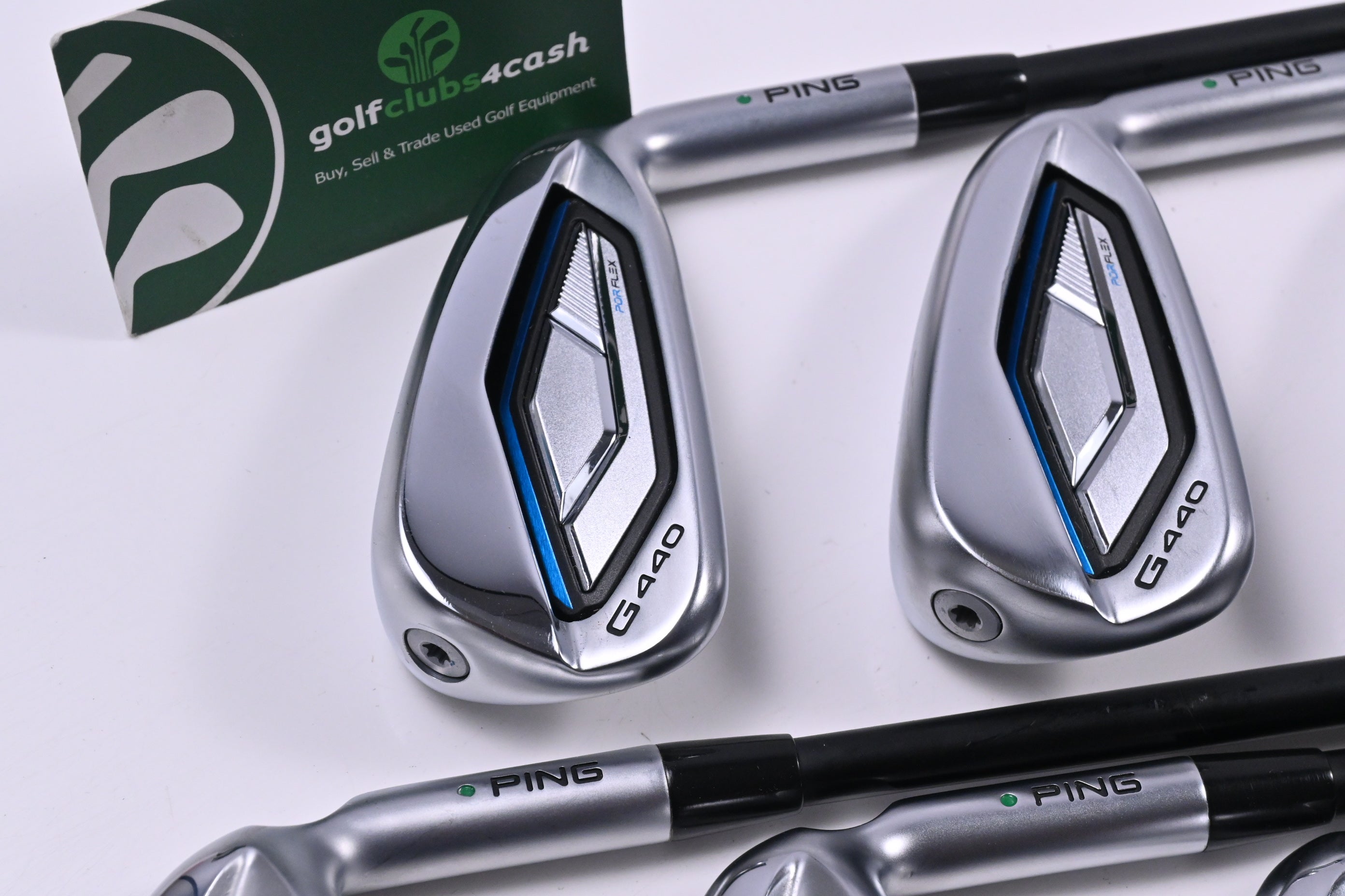 Ping G440 Irons / 6-PW+UW+56° / Green Dot / Senior Flex Ping Alta CB Blue AWT