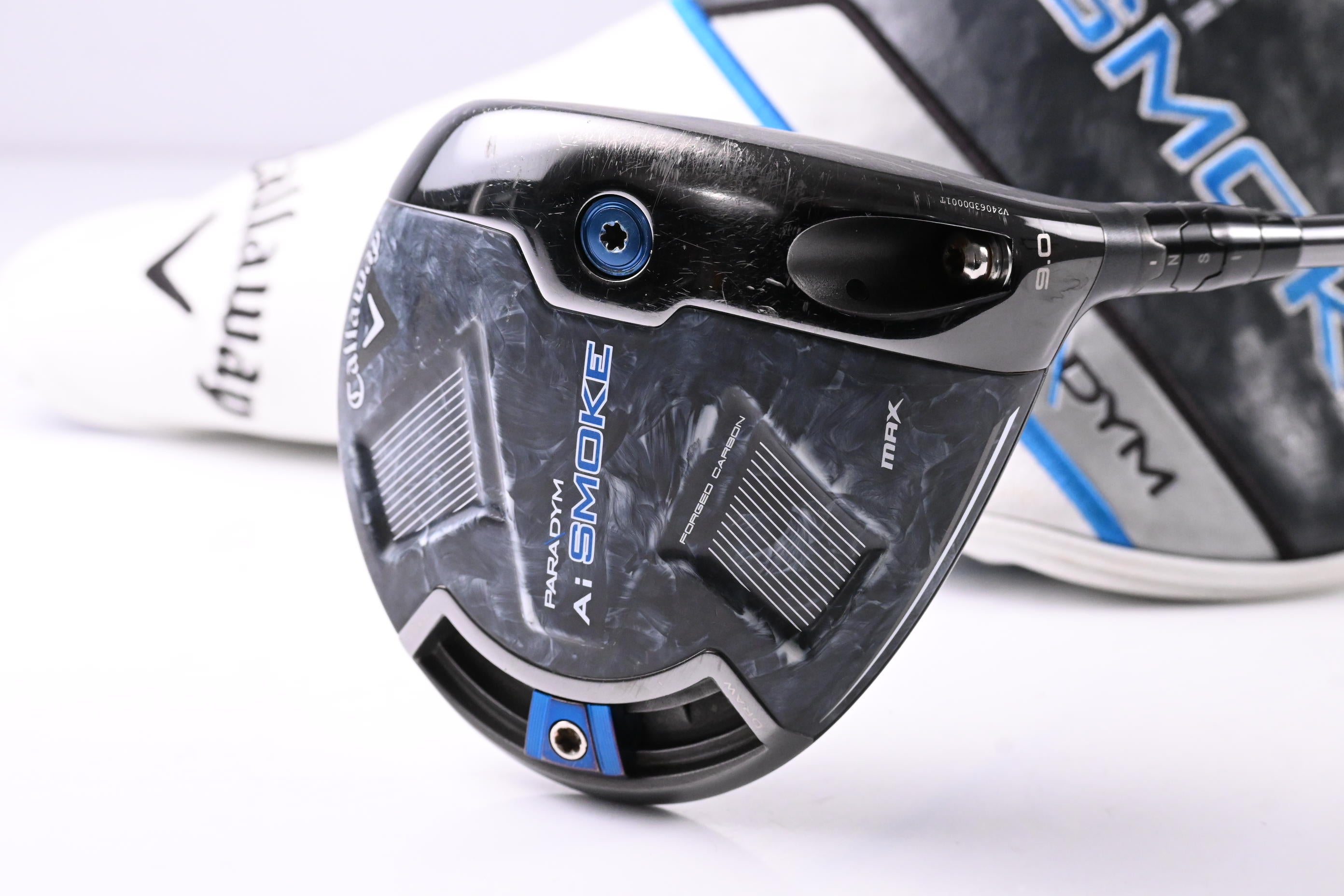 Callaway Paradym Ai Smoke Max Driver / 9 Degree / Stiff Flex Helium Nanocore 6