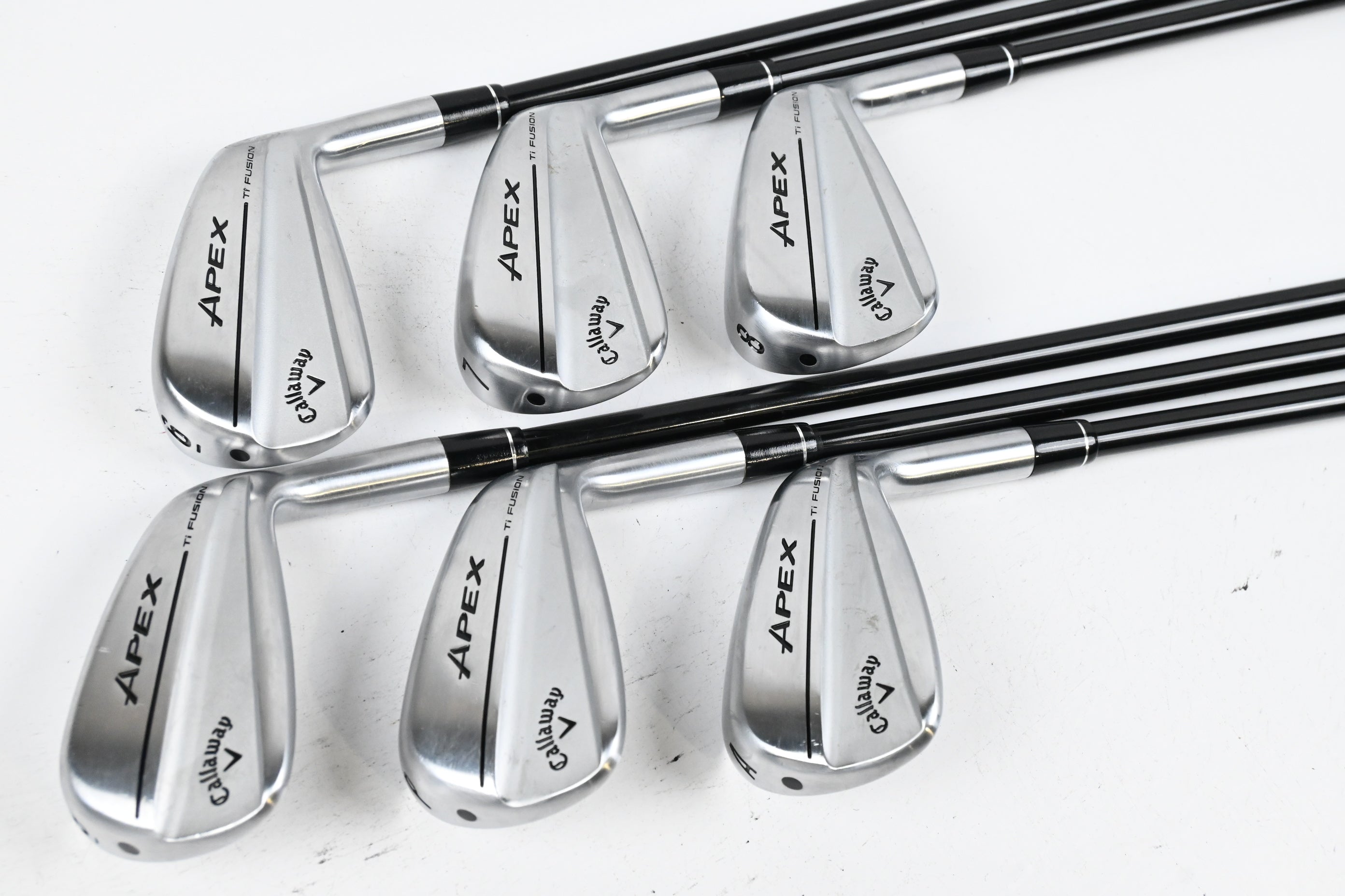Callaway Apex Ti Fusion 250 Irons / 6-PW+GW / Regular Flex MMT Black 85 Shafts