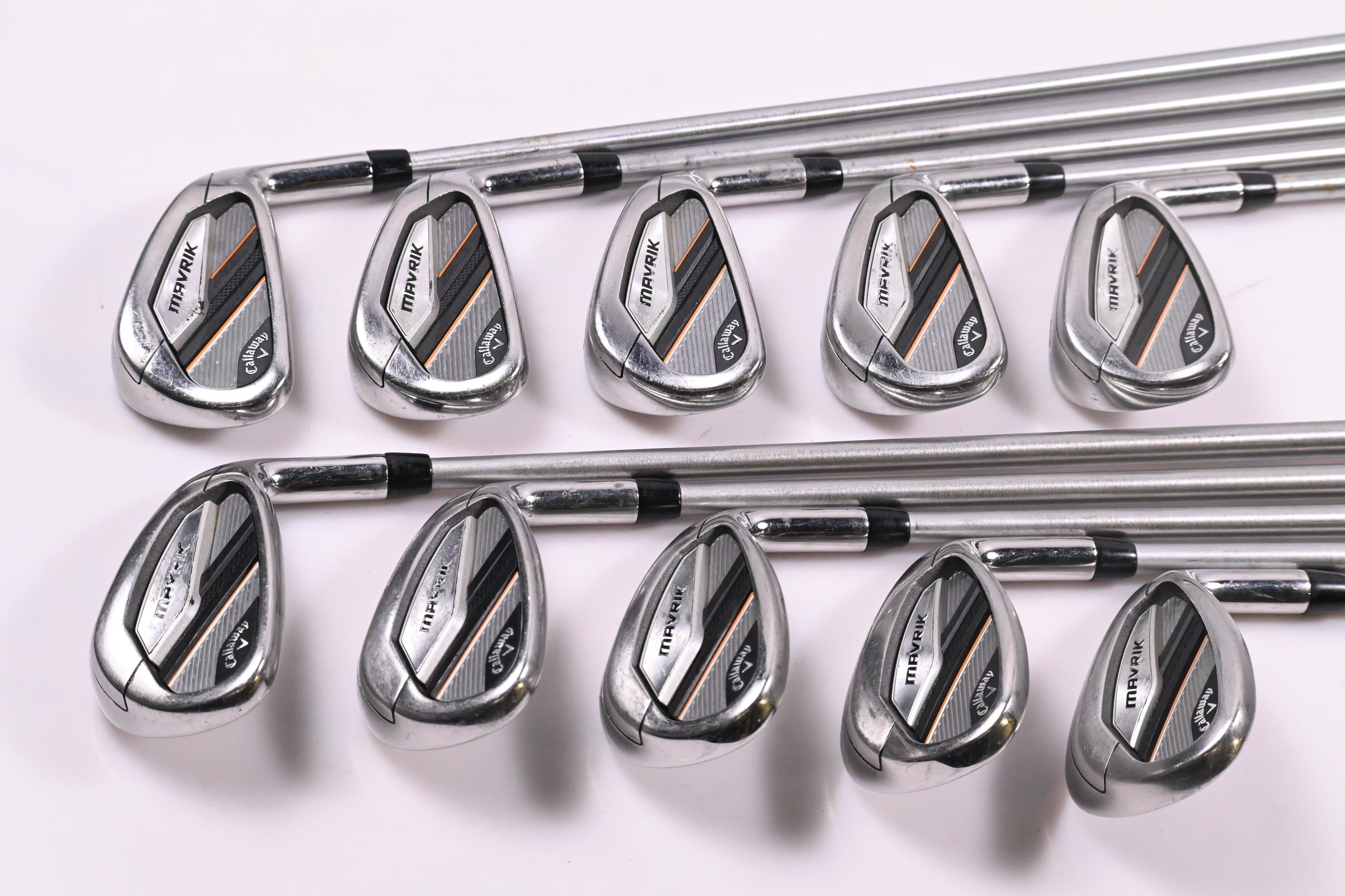 Callaway Mavrik Irons / 4-PW+AW+GW+SW / Stiff Flex KBS Tour C-Taper Lite 110