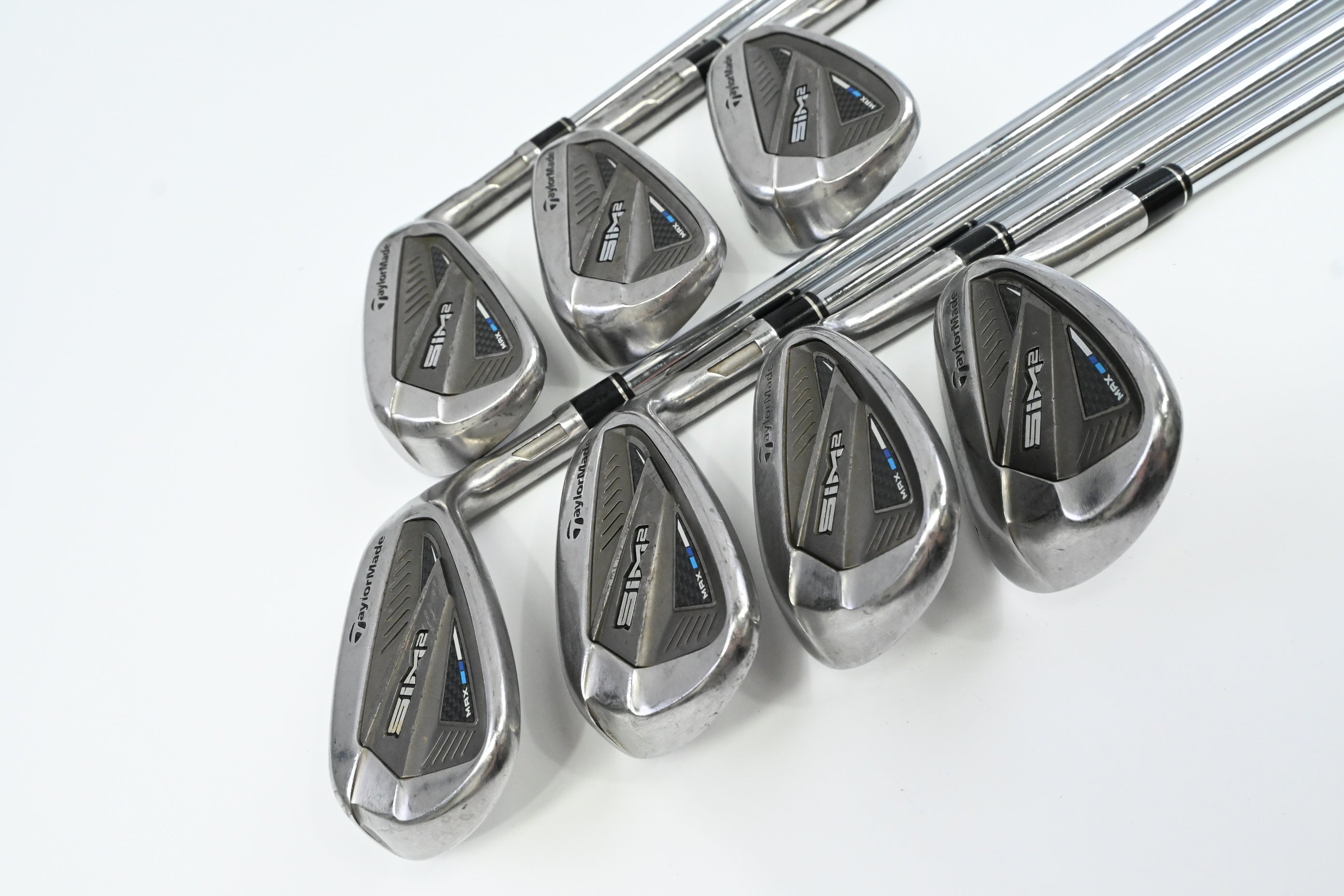 Taylormade SIM2 Max Irons / 6-PW+SW+LW / Stiff Flex KBS Max MT 85 Shafts
