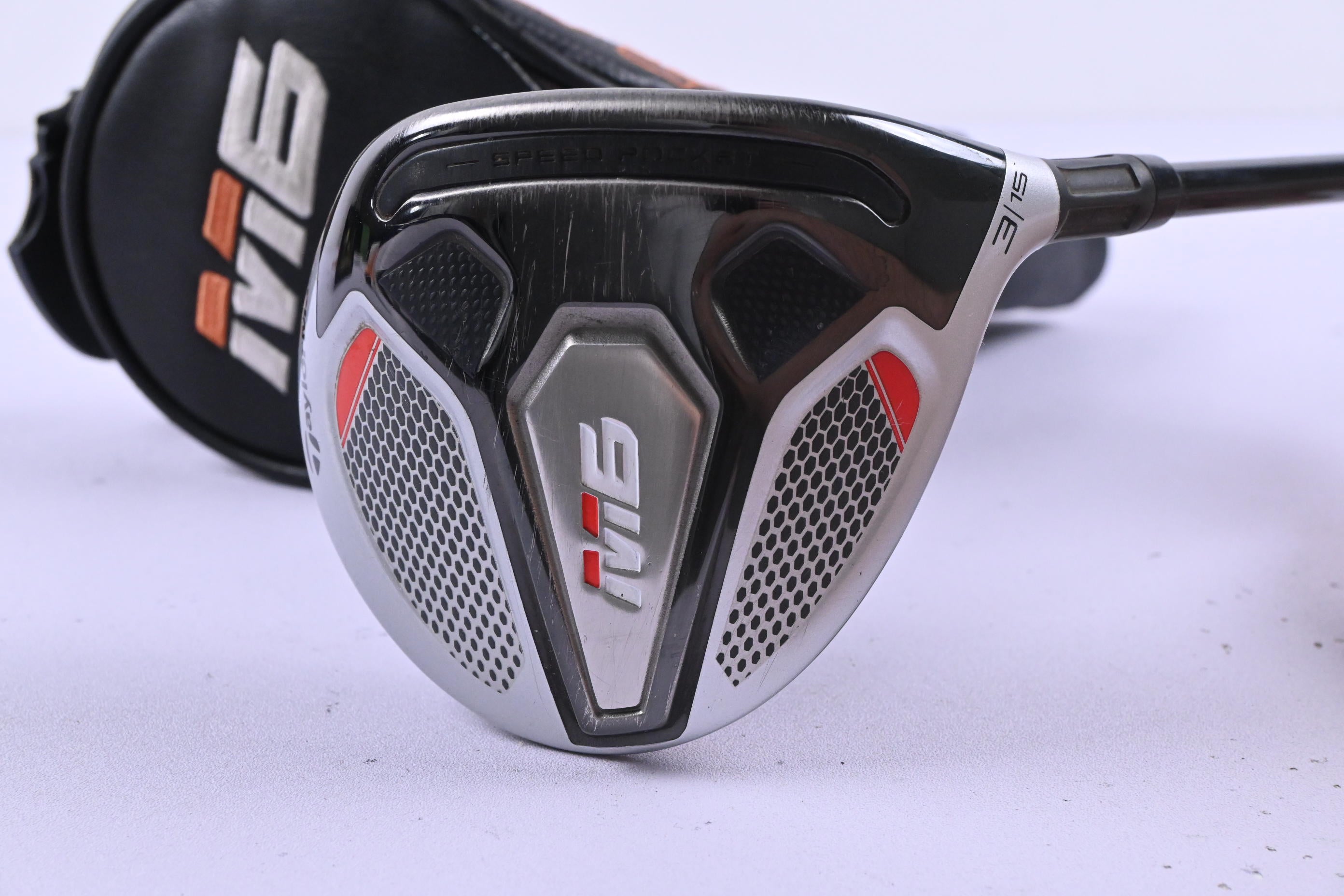 Taylormade M6 #3 Wood / 15 Degree / Stiff Flex Fujikura Atmos Orange 6 Shaft