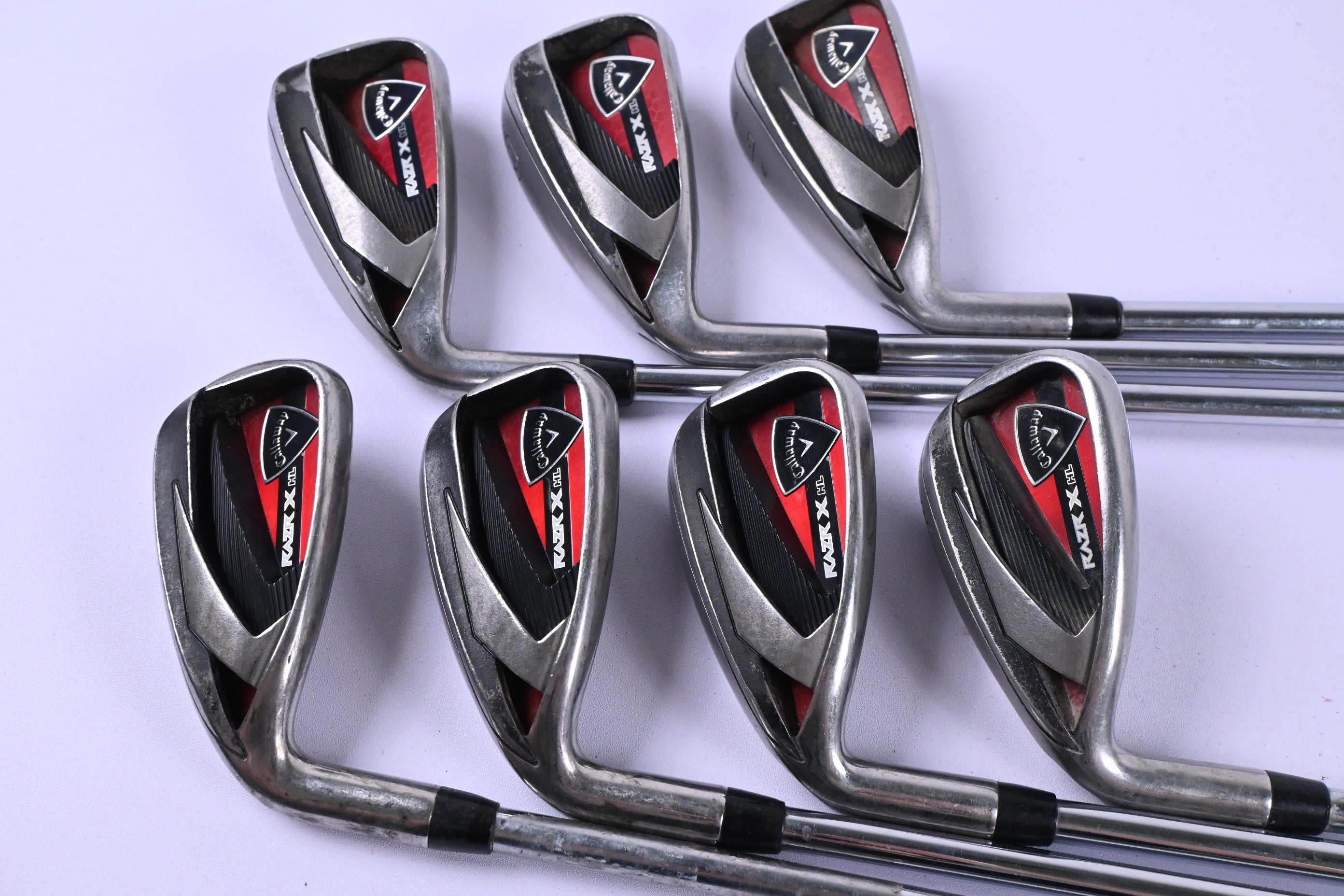 Left Hand Callaway RAZR X HL Irons / 5-PW+SW / Uniflex True Temper M-10 XP Shaft