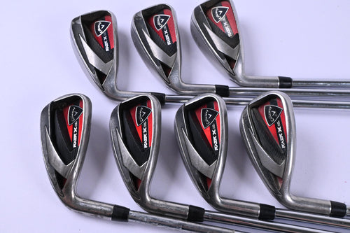 Left Hand Callaway RAZR X HL Irons / 5-PW+SW / Uniflex True Temper M-10 XP Shaft