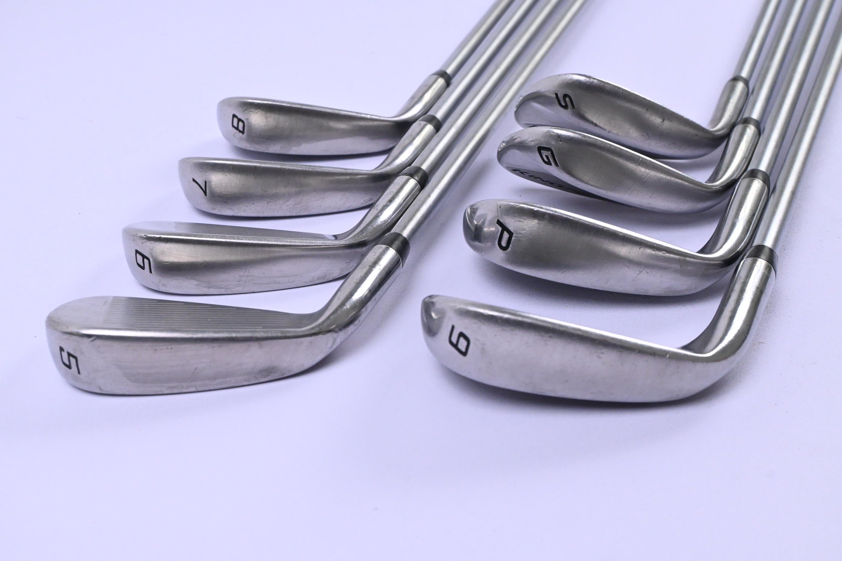 Cobra King F8 Irons / 5-PW+GW+SW / Regular Flex KBS Tour C-Taper 105 Shafts