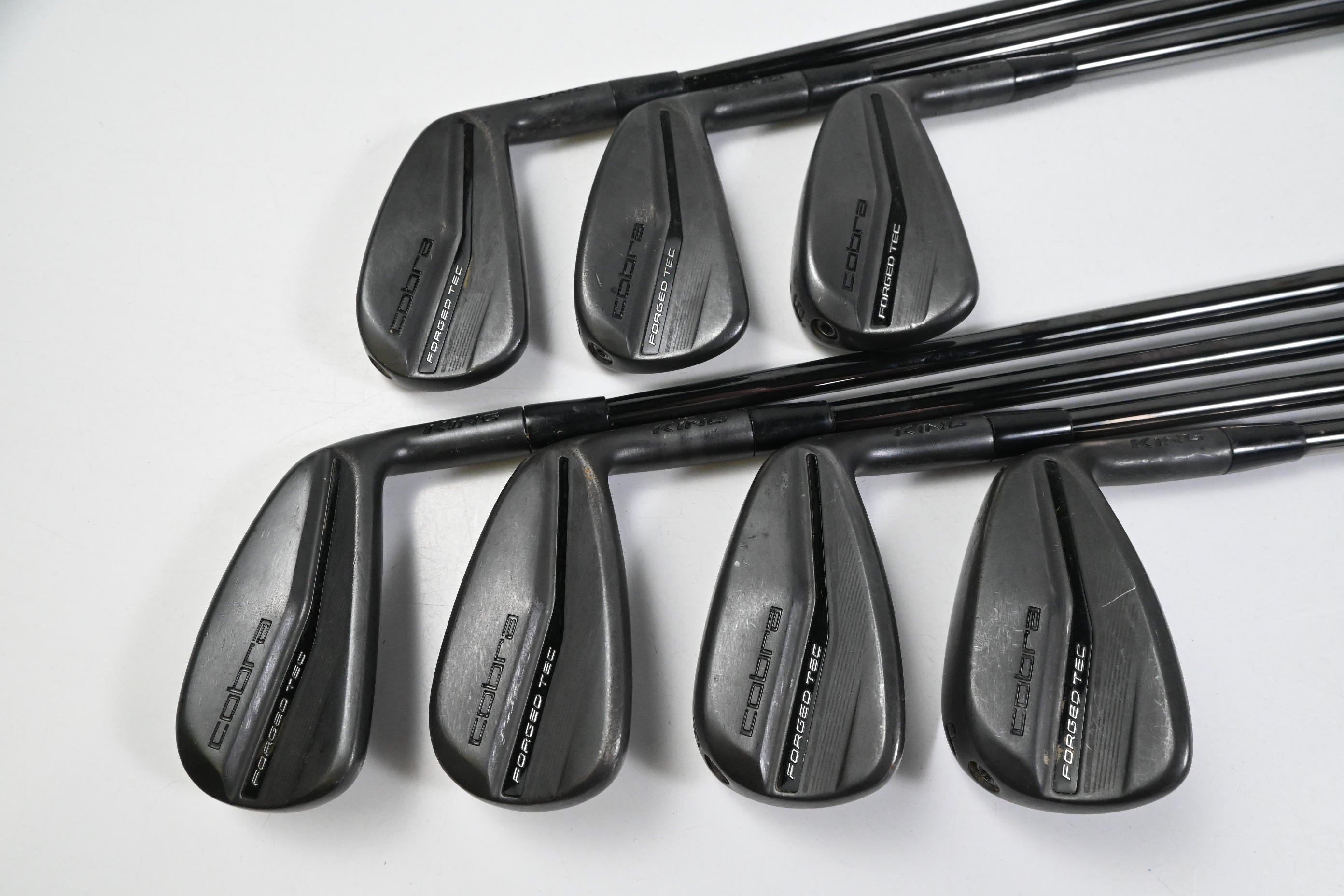 Cobra King Forged Tec 2023 Black Irons / 4-PW / Stiff Flex KBS $-Taper Lite 100