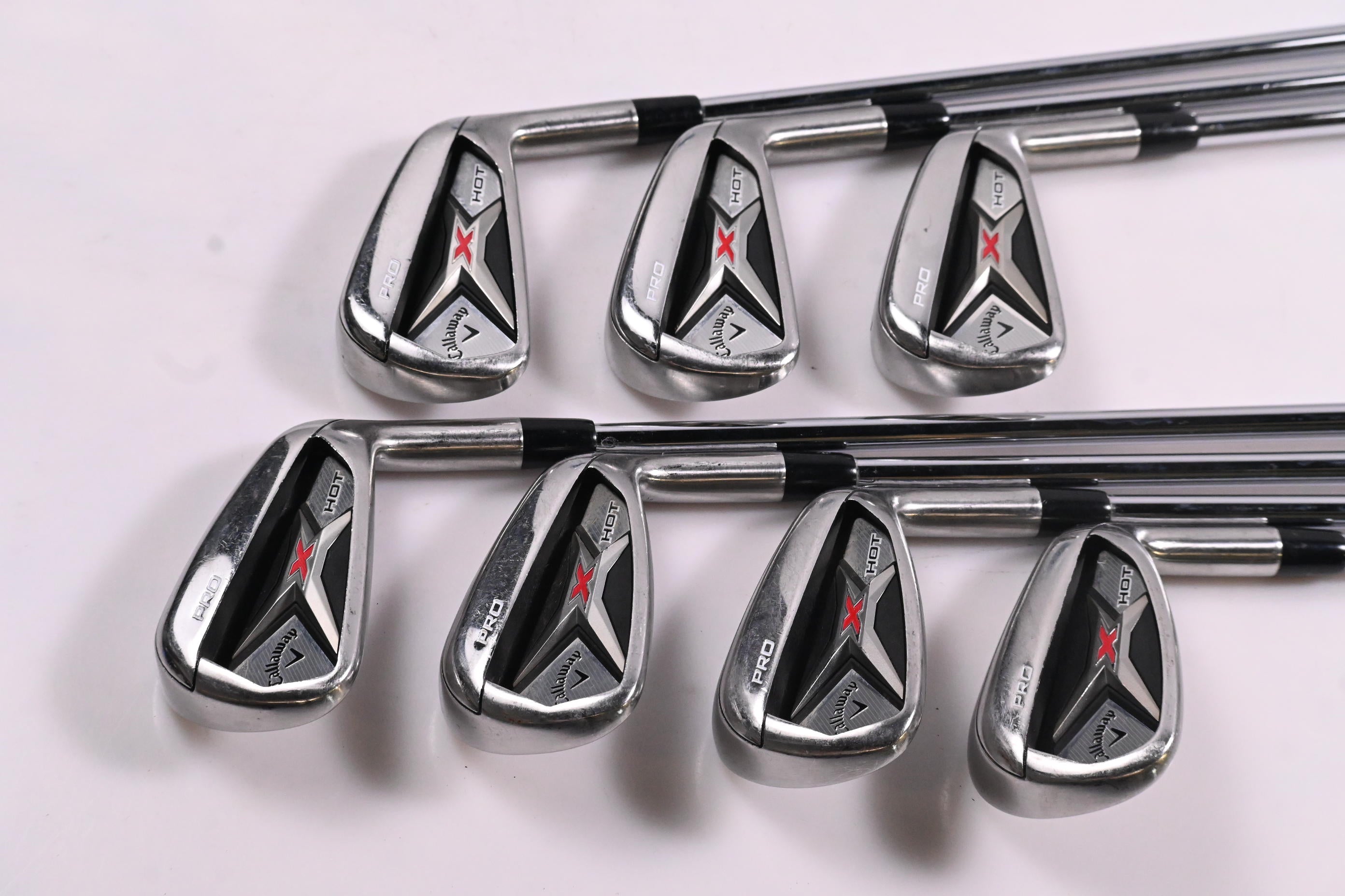 Callaway X Hot Pro Irons / 4-PW / Regular Flex Project X Flighted 95 Shafts