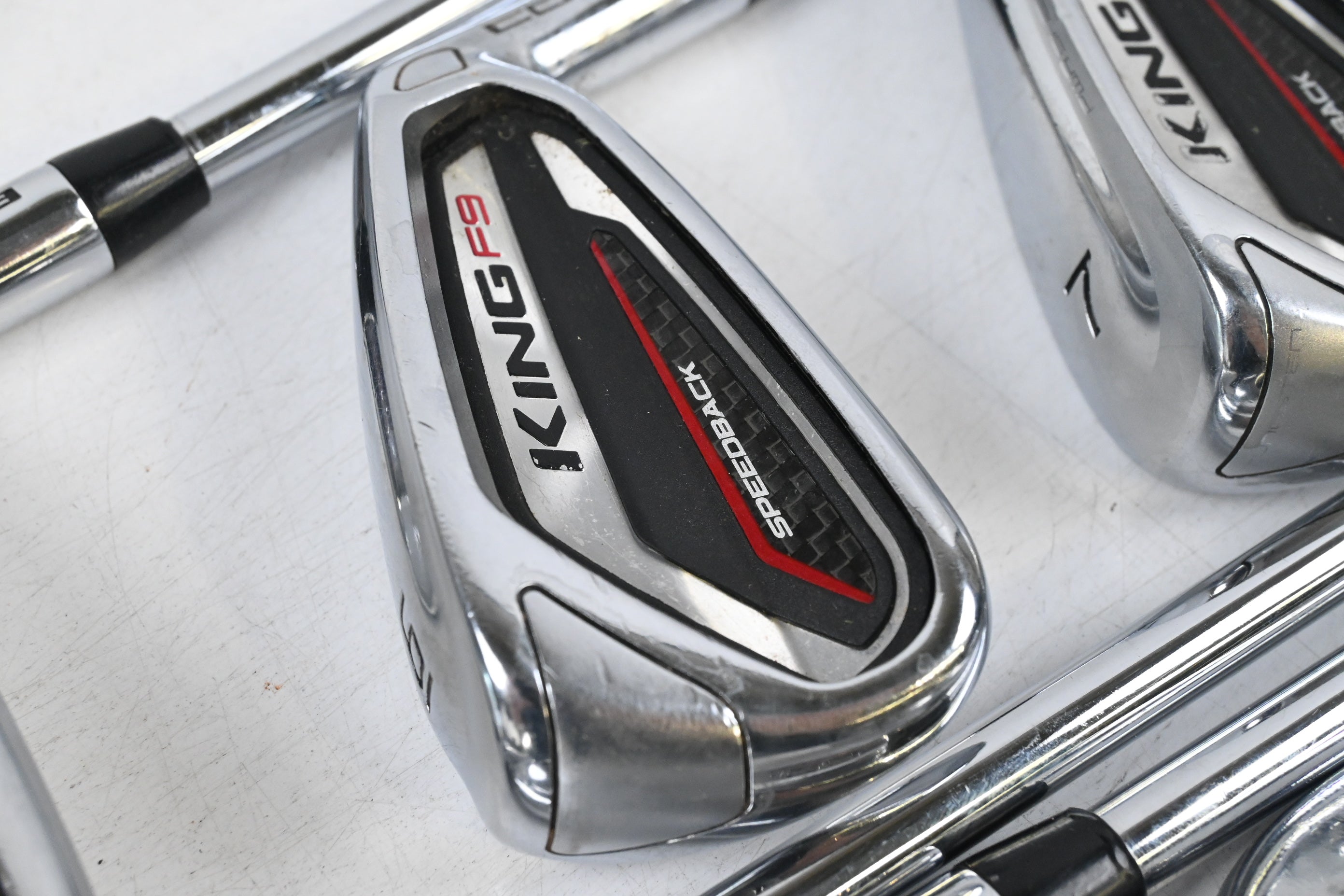 Cobra King F9 Irons / 5-PW+SW / Regular Flex KBS Tour-V 90 Shafts