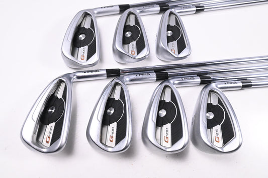 Ping G400 Irons / 4-PW / Black Dot / Stiff Flex Ping AWT 2.0 Shafts