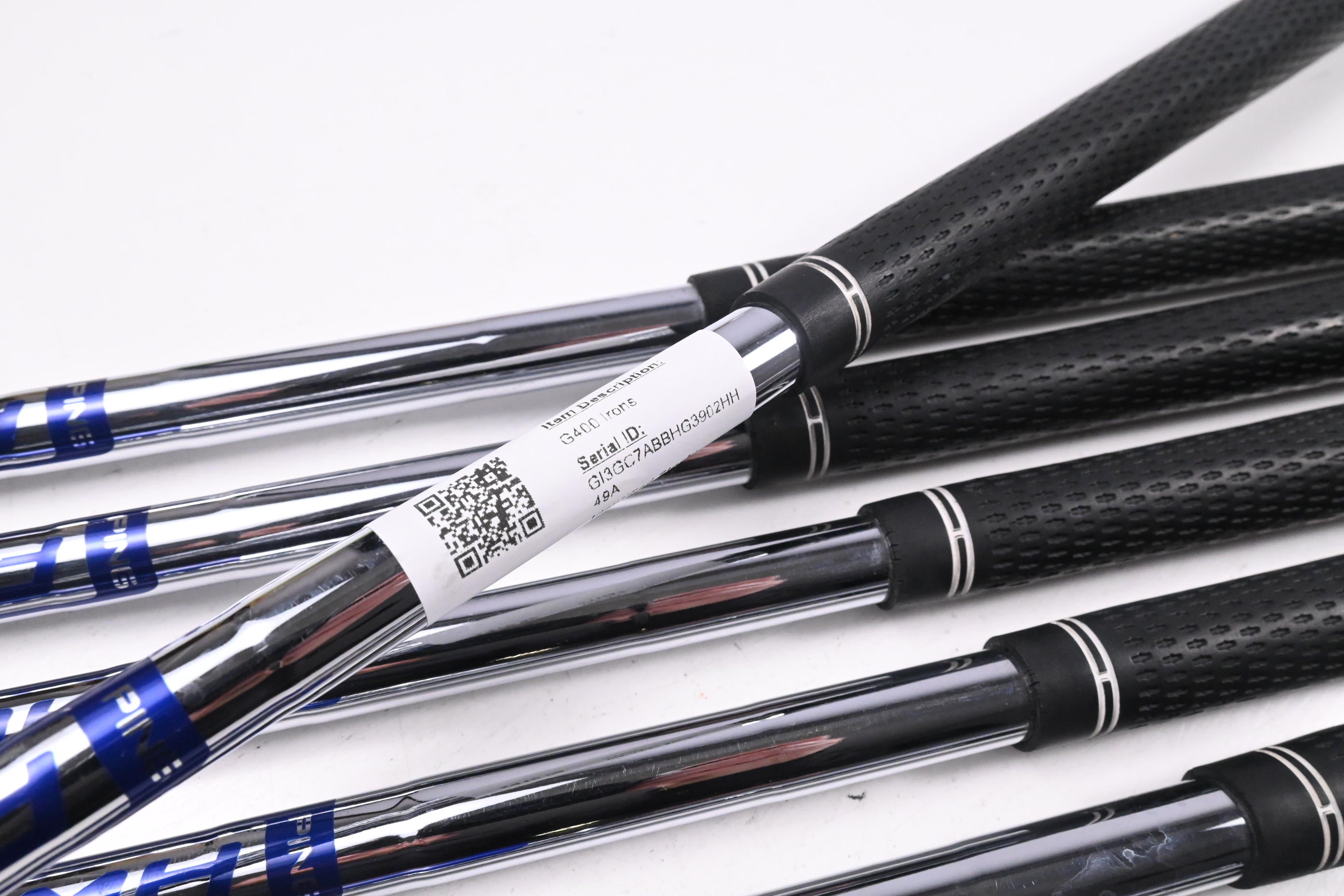 Ping G400 Irons / 4-PW / Black Dot / Stiff Flex Ping AWT 2.0 Shafts