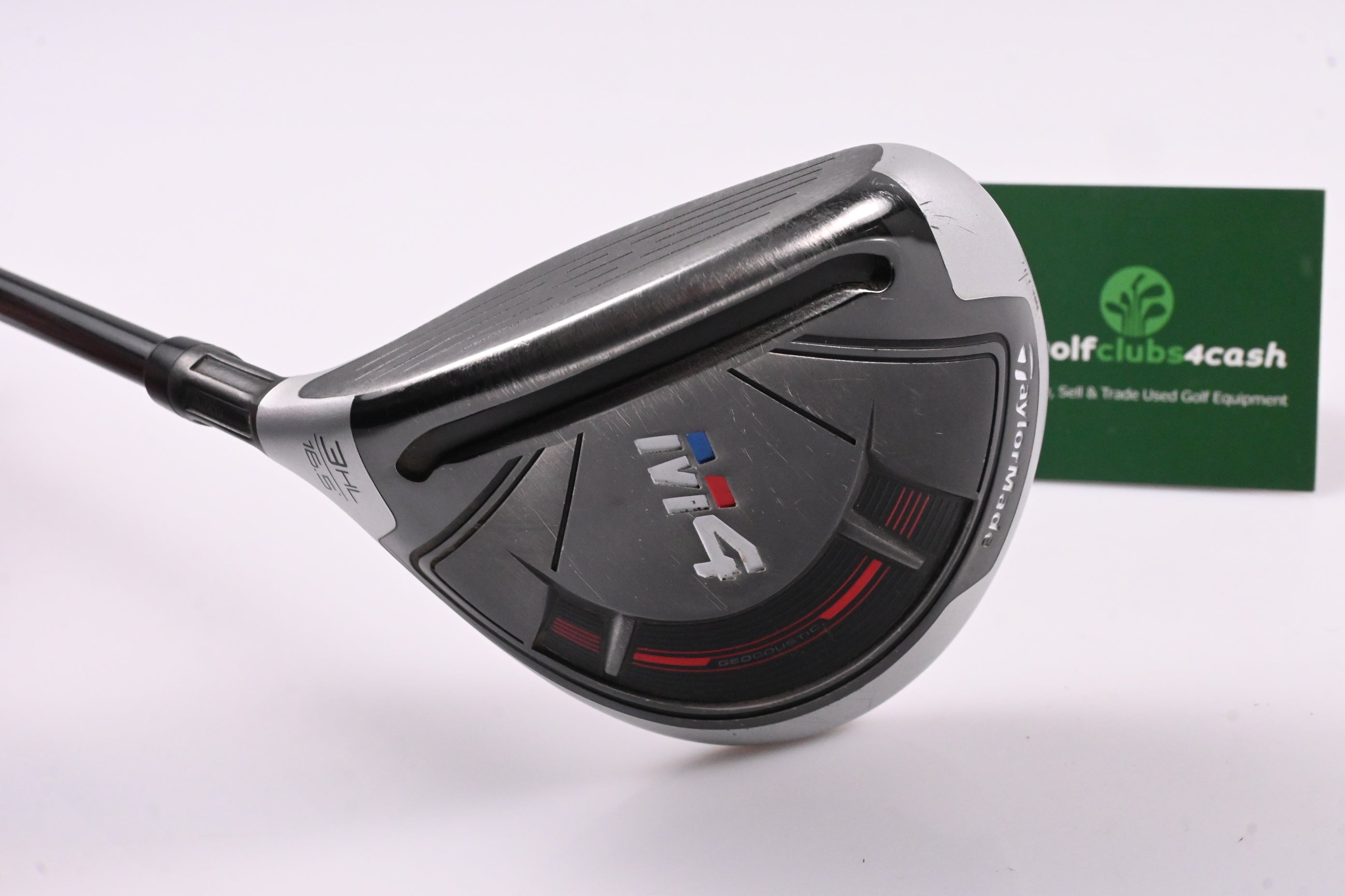 Left Hand Taylormade M4 #3 Wood / 16.5 Degree / Regular Flex Fujikura Atmos Red 5