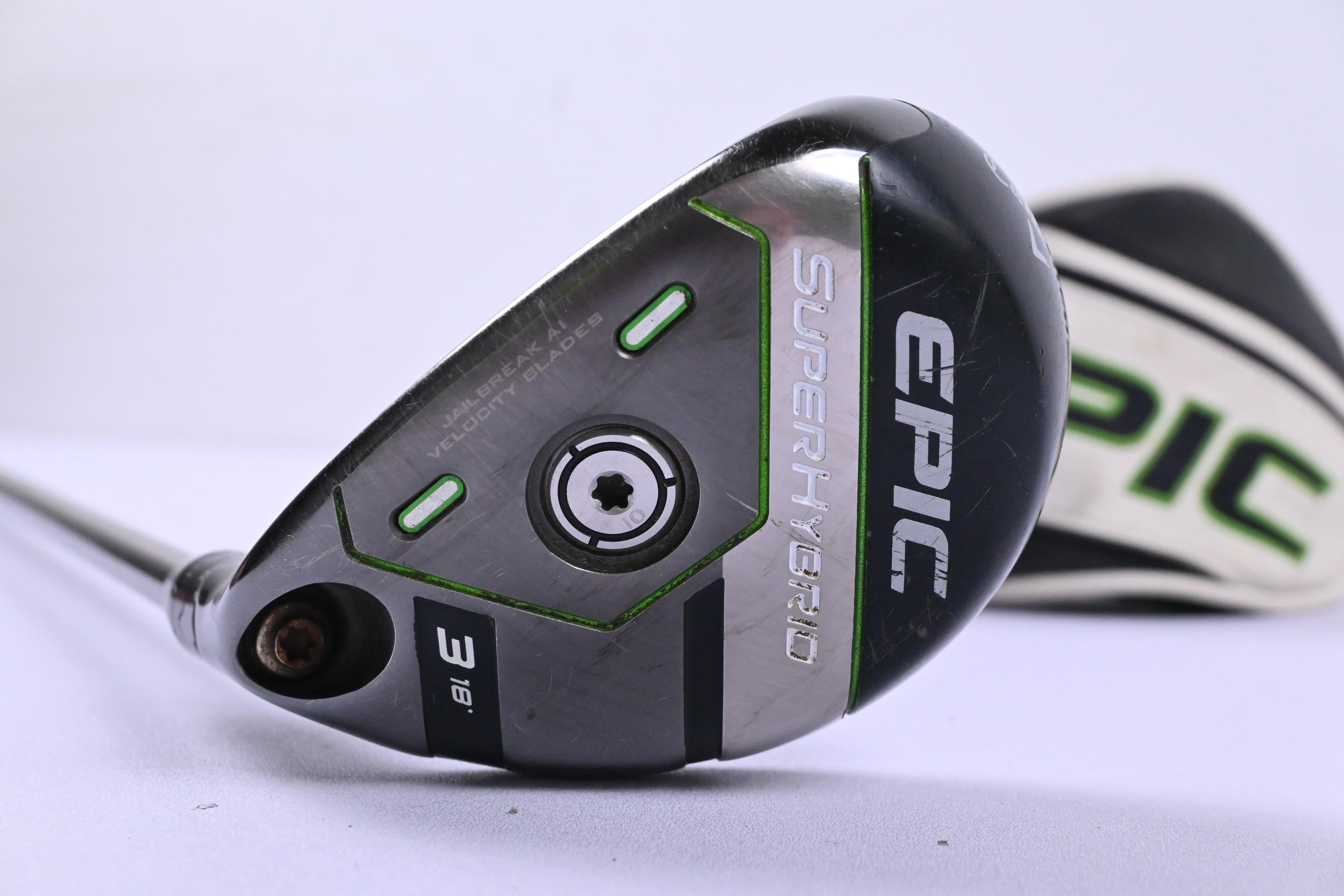 Left Hand Callaway Epic Super #3 Hybrid / 18 Degree / Regular Flex SteelFiber 75