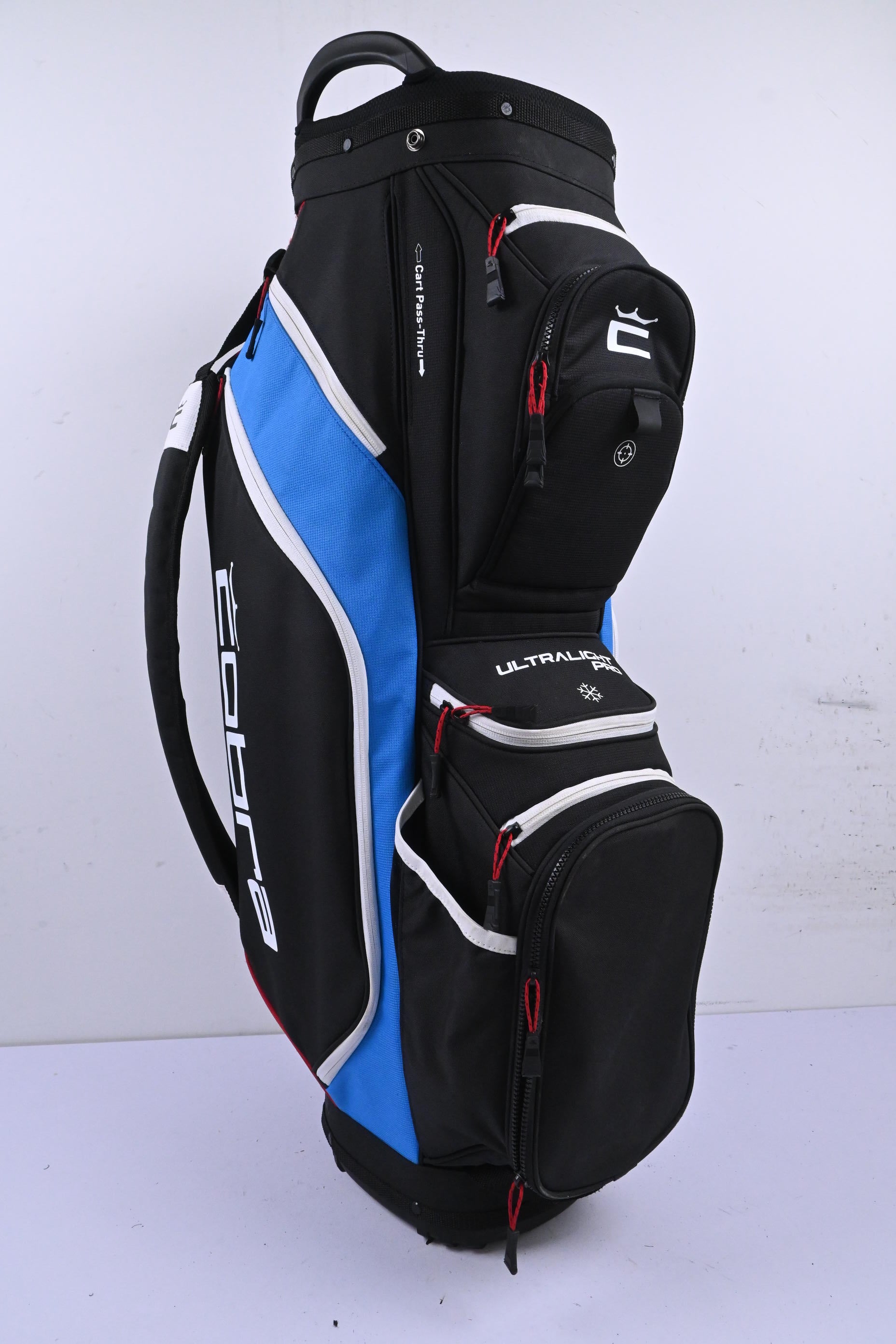 Cobra Ultralight Pro Cart Bag / 14-Way Divider / Black & Blue