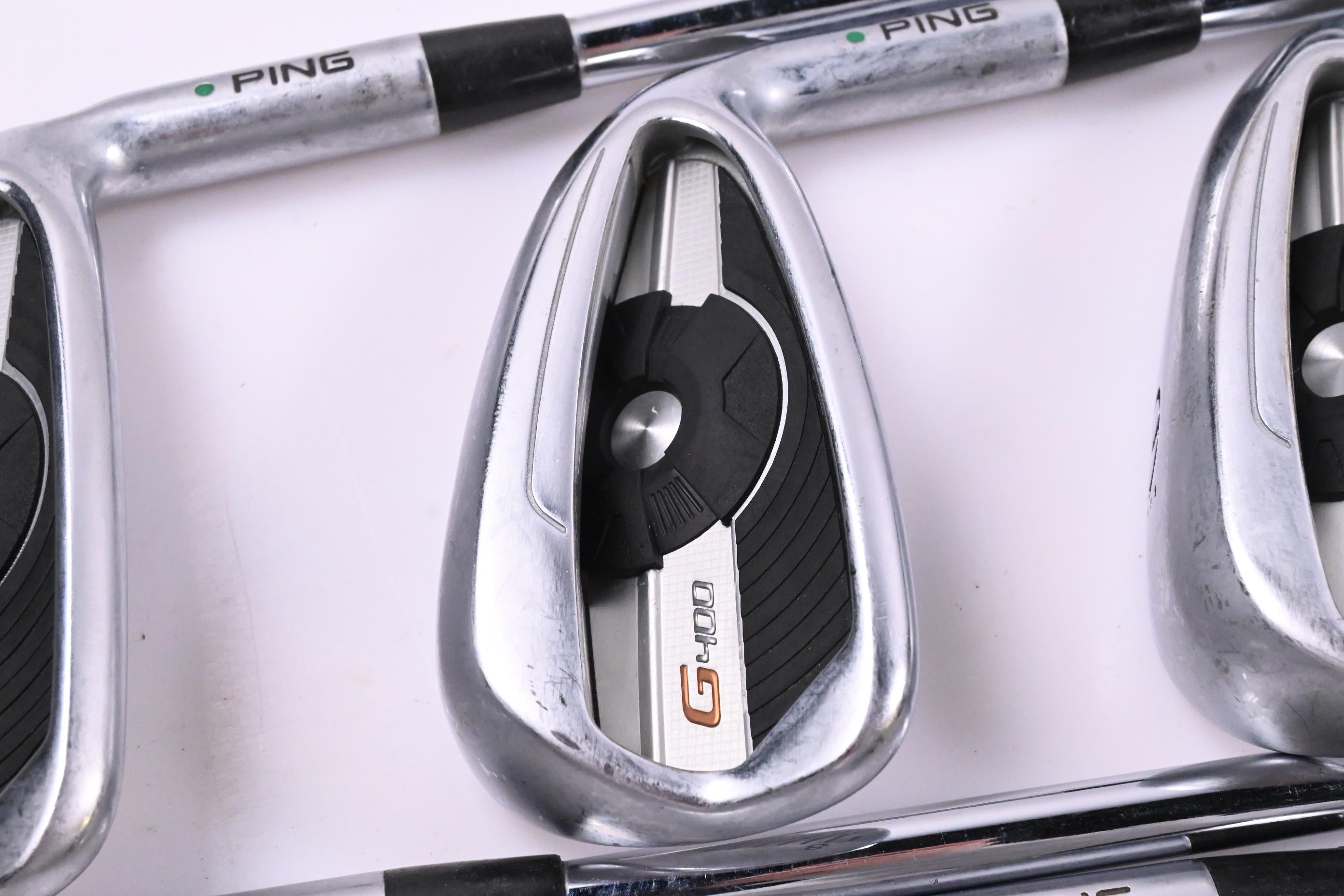 Ping G400 Irons / 7-PW+SW+LW / Green Dot / Regular Flex Ping AWT 2.0 Shafts