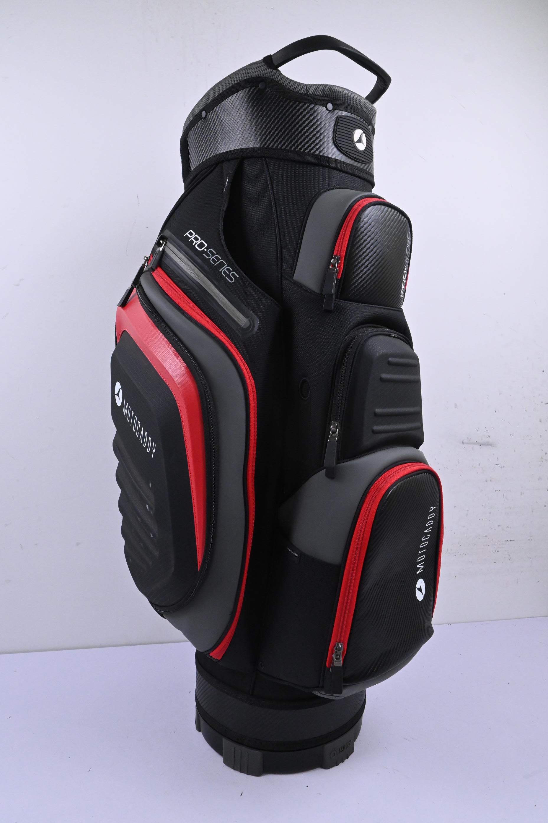 Powakaddy Pro Series Cart Bag / 14-Way Divider / Black, Grey & Red