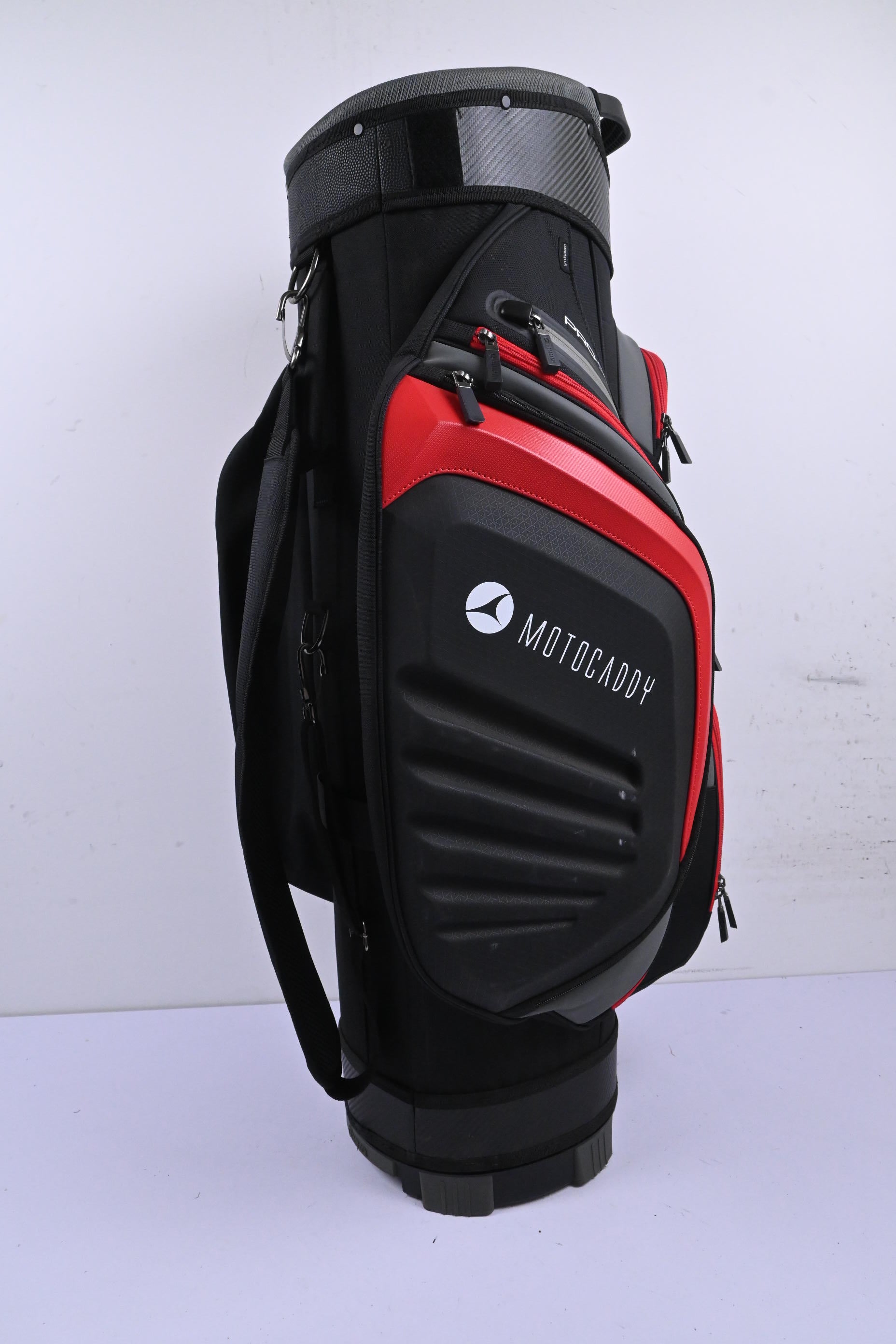 Powakaddy Pro Series Cart Bag / 14-Way Divider / Black, Grey & Red