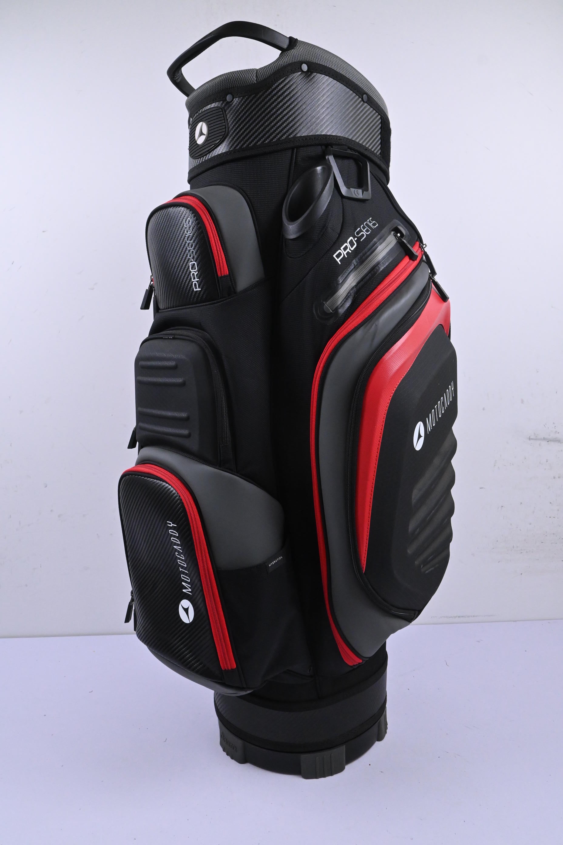 Powakaddy Pro Series Cart Bag / 14-Way Divider / Black, Grey & Red