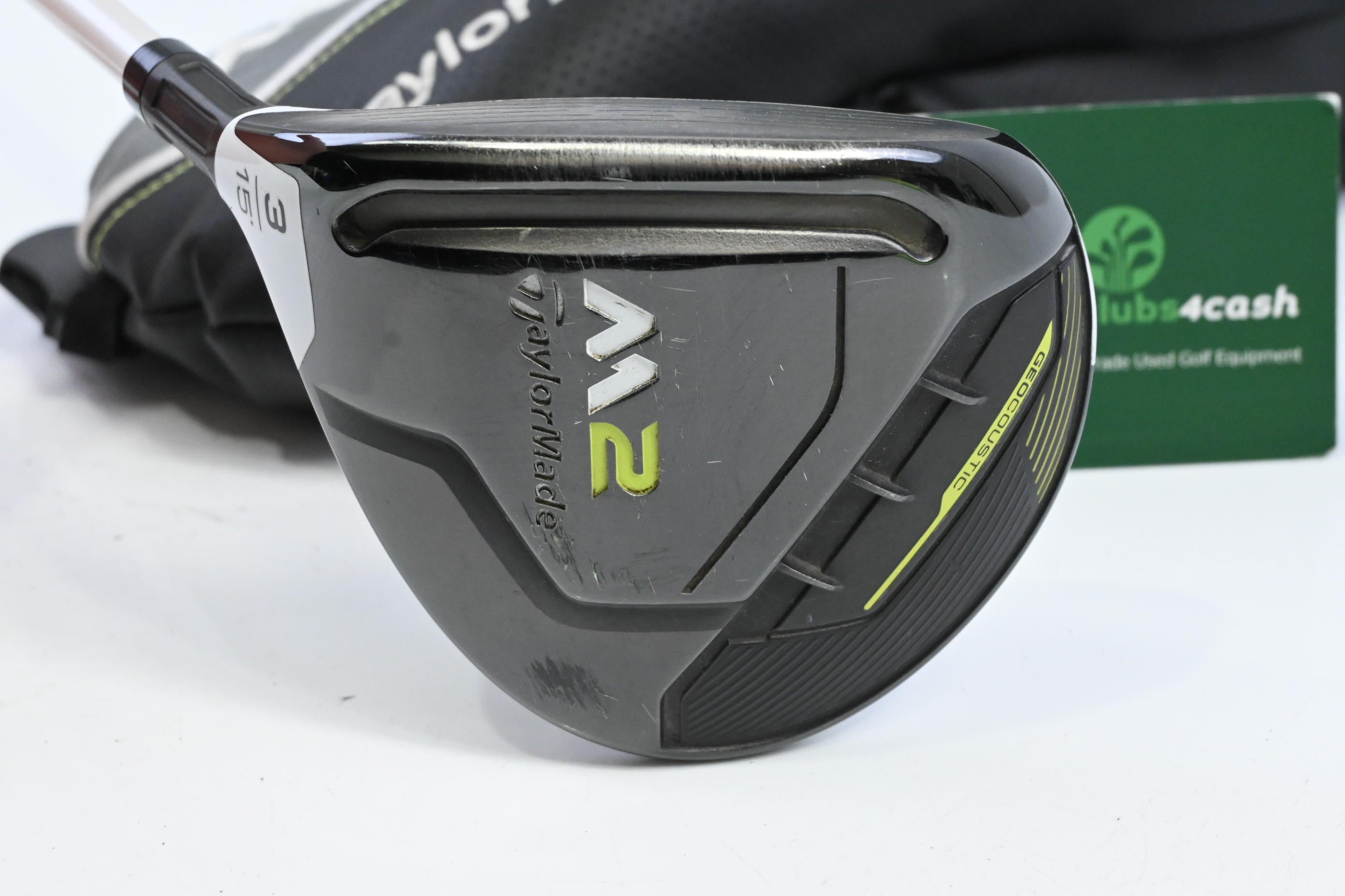 Left Hand Taylormade M2 2017 #3 Wood / 15 Degree / Stiff Flex Aldila Rogue 70