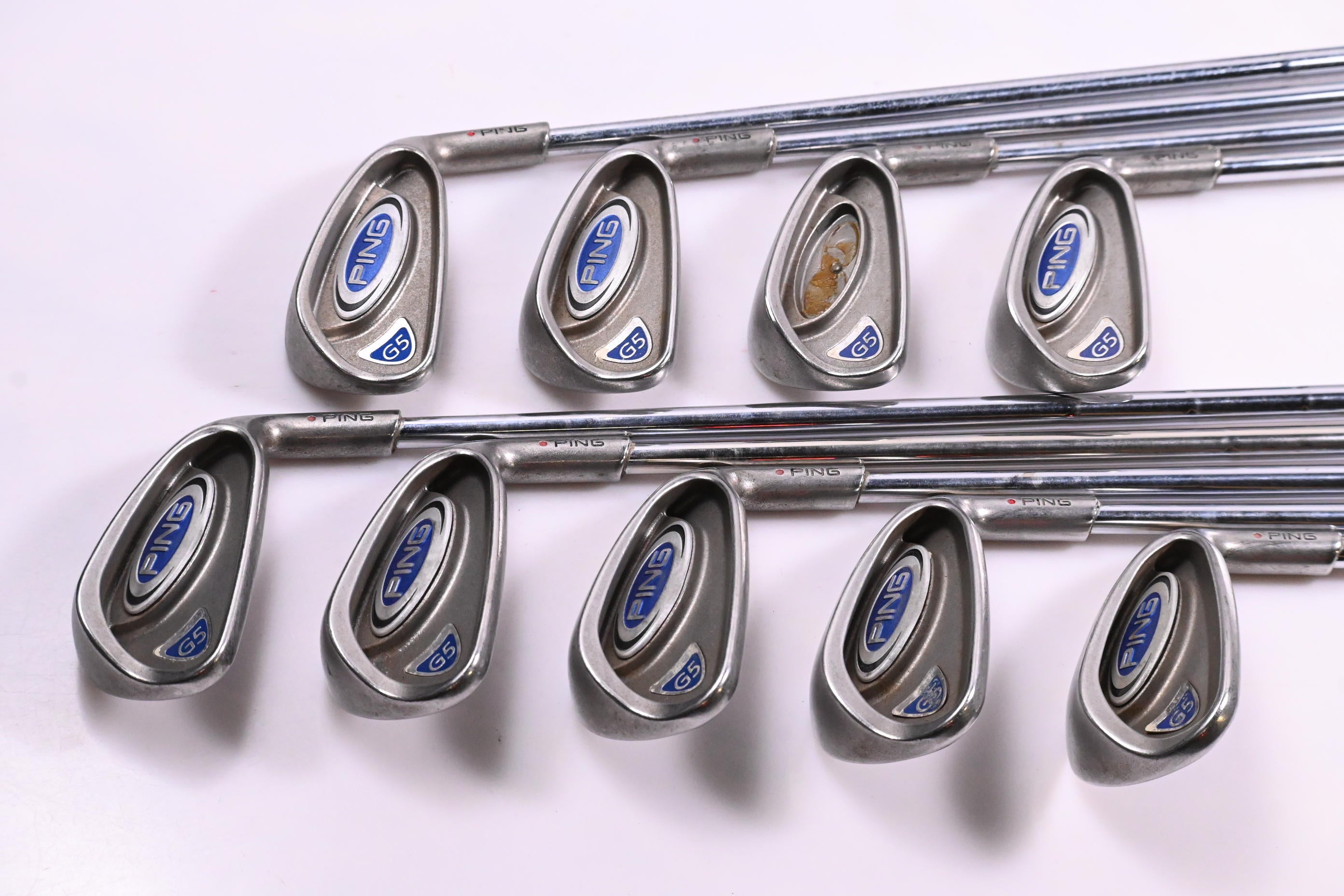 Ping G5 Irons / 3-PW+SW / Red Dot / Regular Flex Ping CFS Shafts