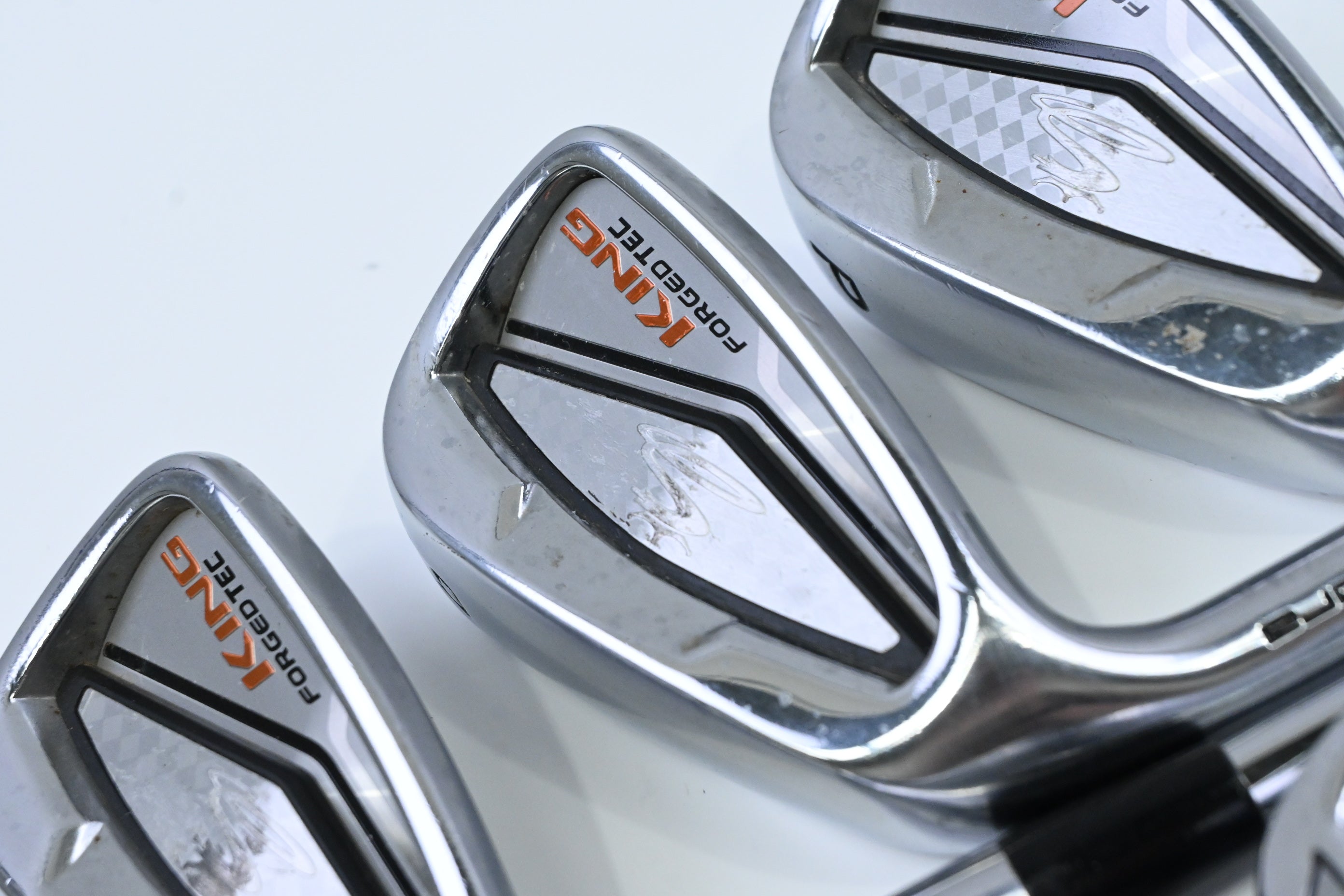 Left Hand Cobra King Forged Tec Irons / 4-PW / Stiff Flex KBS Tour FLT 120 Shafts