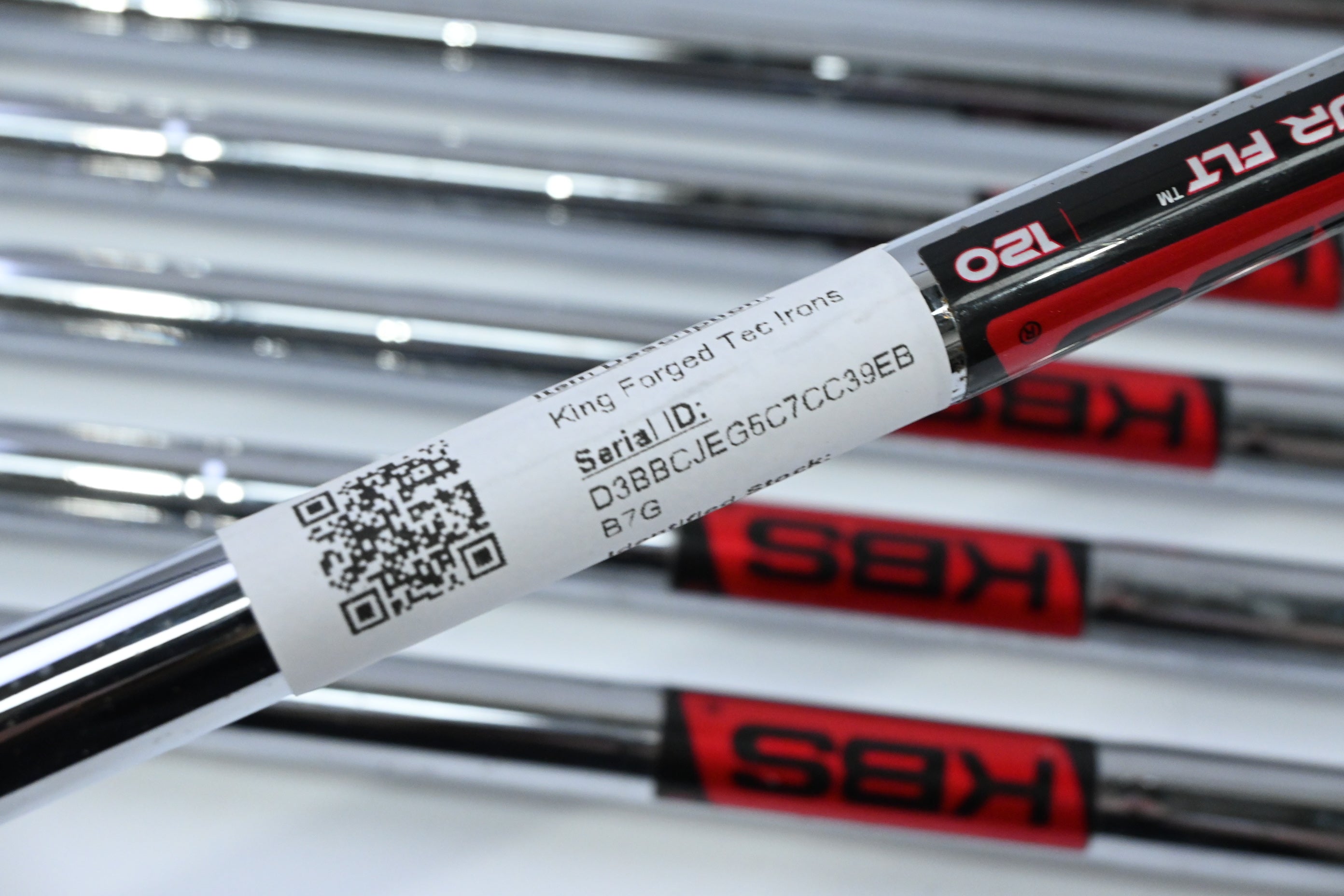Left Hand Cobra King Forged Tec Irons / 4-PW / Stiff Flex KBS Tour FLT 120 Shafts