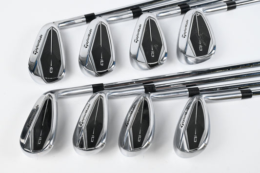 Taylormade Qi Irons / 6-PW+GW+SW+LW / Stiff Flex KBS MAX Lite Shafts