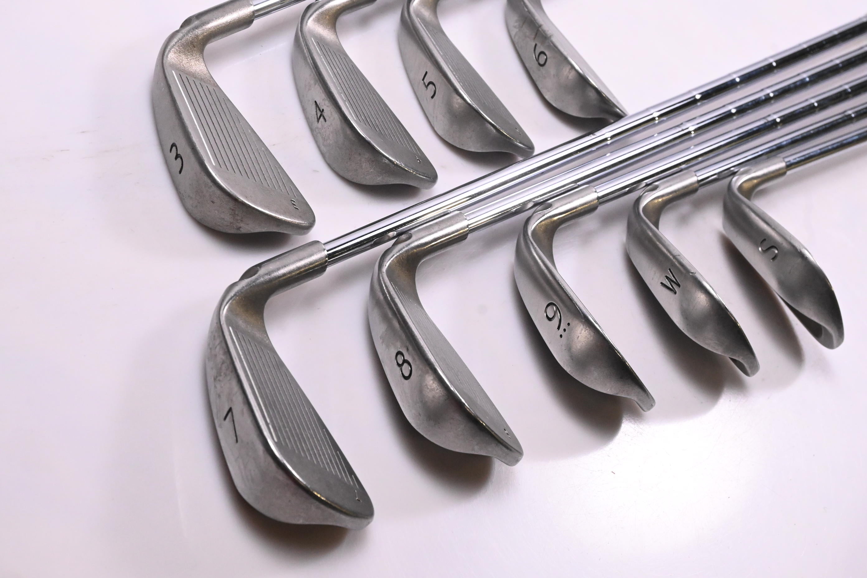 Left Hand Ping i5 Irons / 3-PW+SW / Blue Dot / Stiff Flex Dynamic Gold S400
