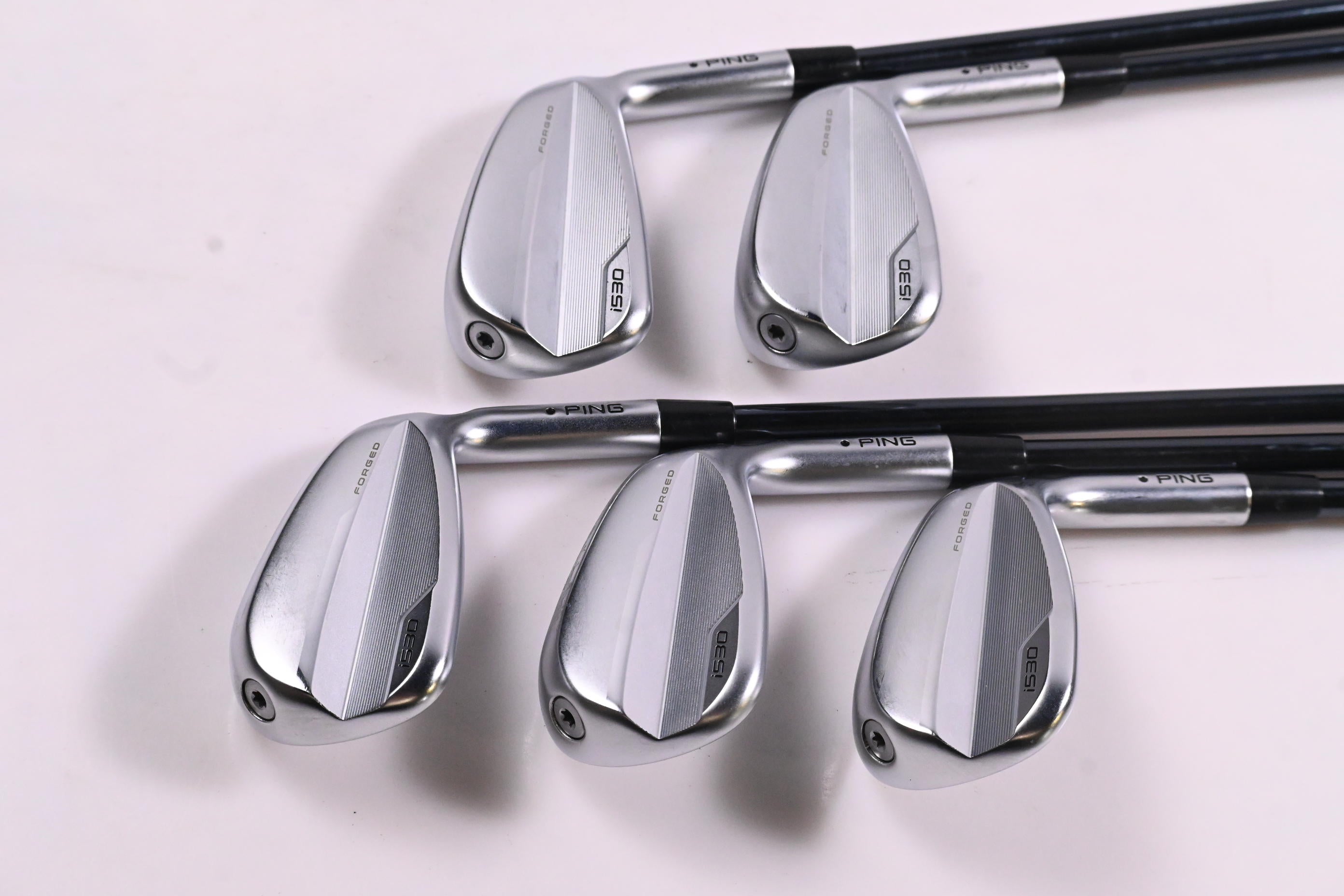 Ping i530 Irons / 7-PW+GW / Black Dot / Senior Flex UST Recoil Dart 65 Shafts