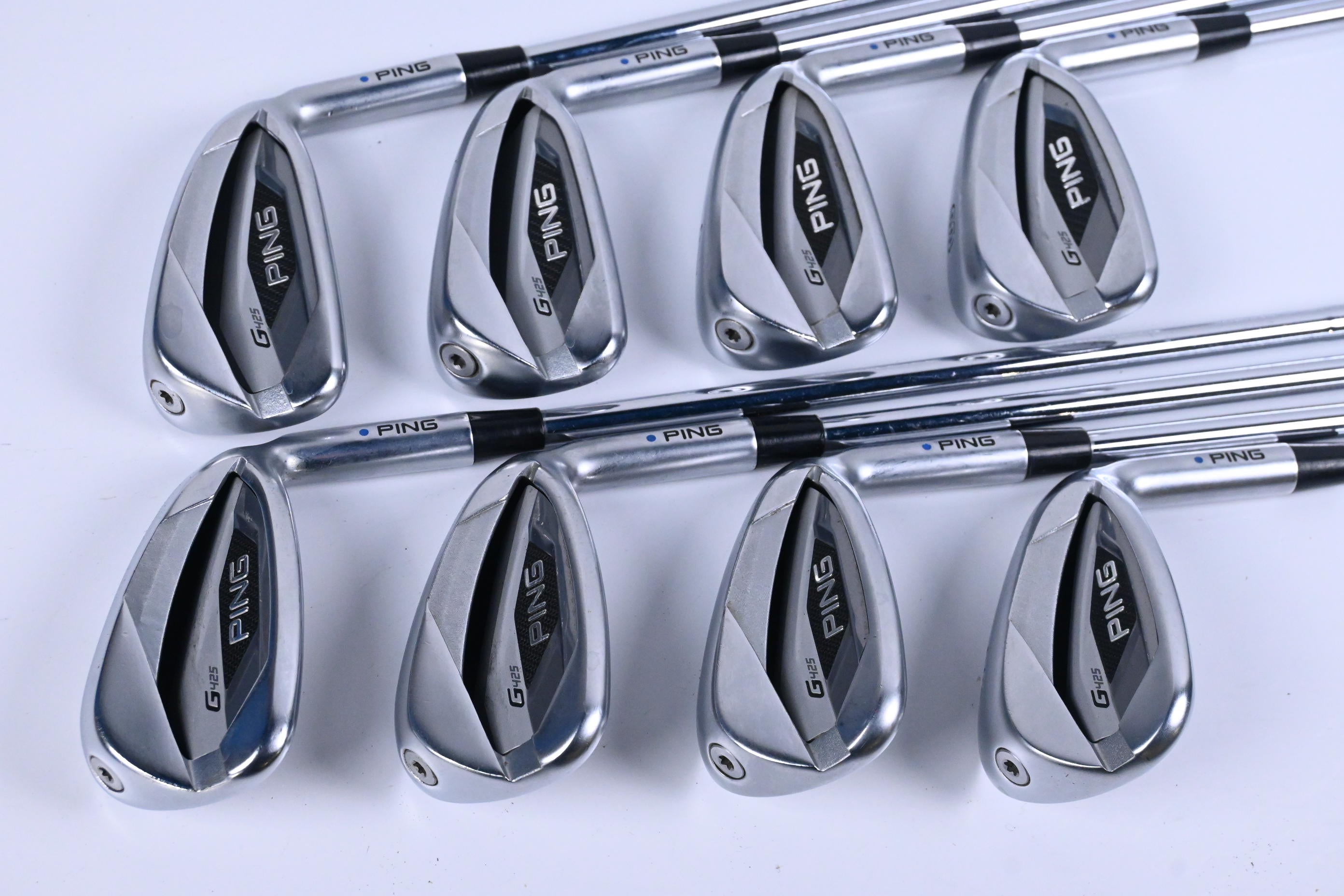 Ping G425 Irons / 5-PW+GW+SW / Blue Dot / Regular Flex Ping AWT 2.0 Shafts