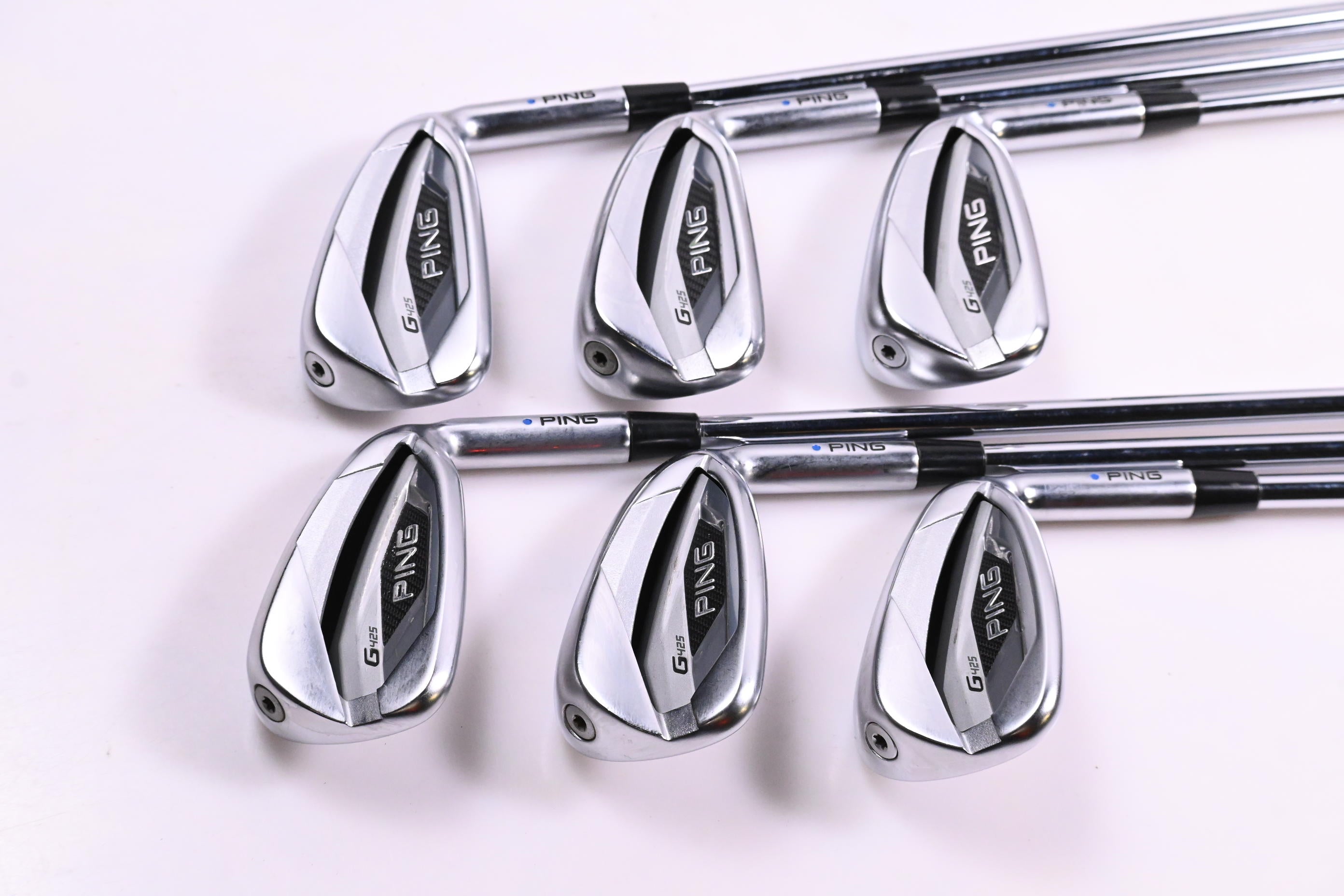 Ping G425 Irons / 5-PW / Blue Dot / Stiff Flex Ping AWT 2.0 Shafts