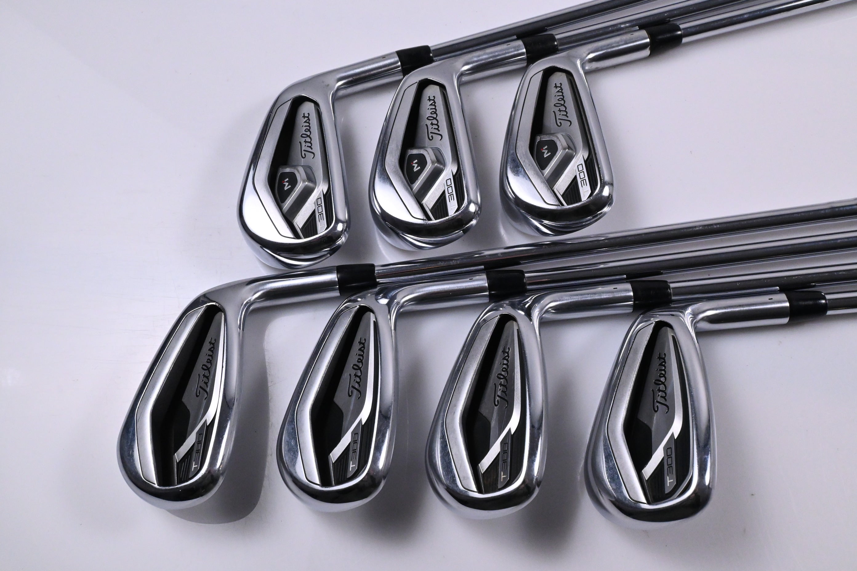 Titleist T300 2021 Irons / 5-PW+GW / Stiff Flex AMT Black S300 Shafts