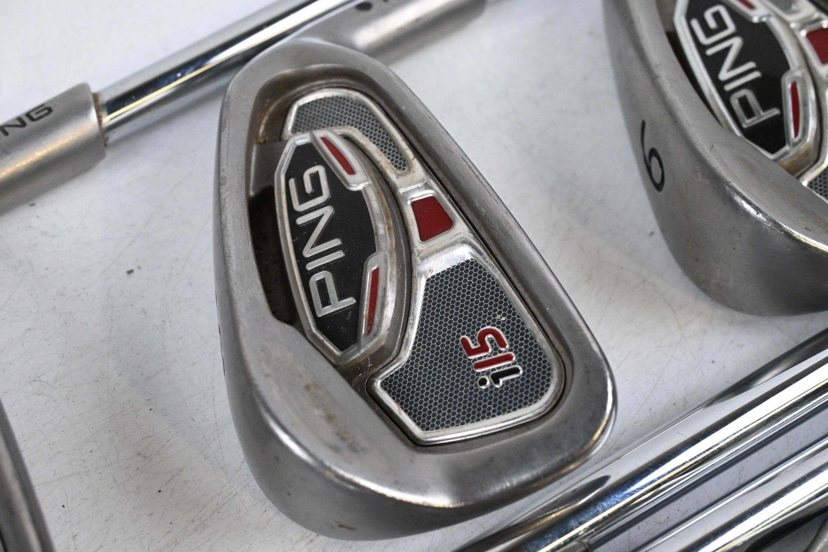 Ping i15 Irons / 4-PW / Black Dot / Regular Flex Ping AWT Shafts
