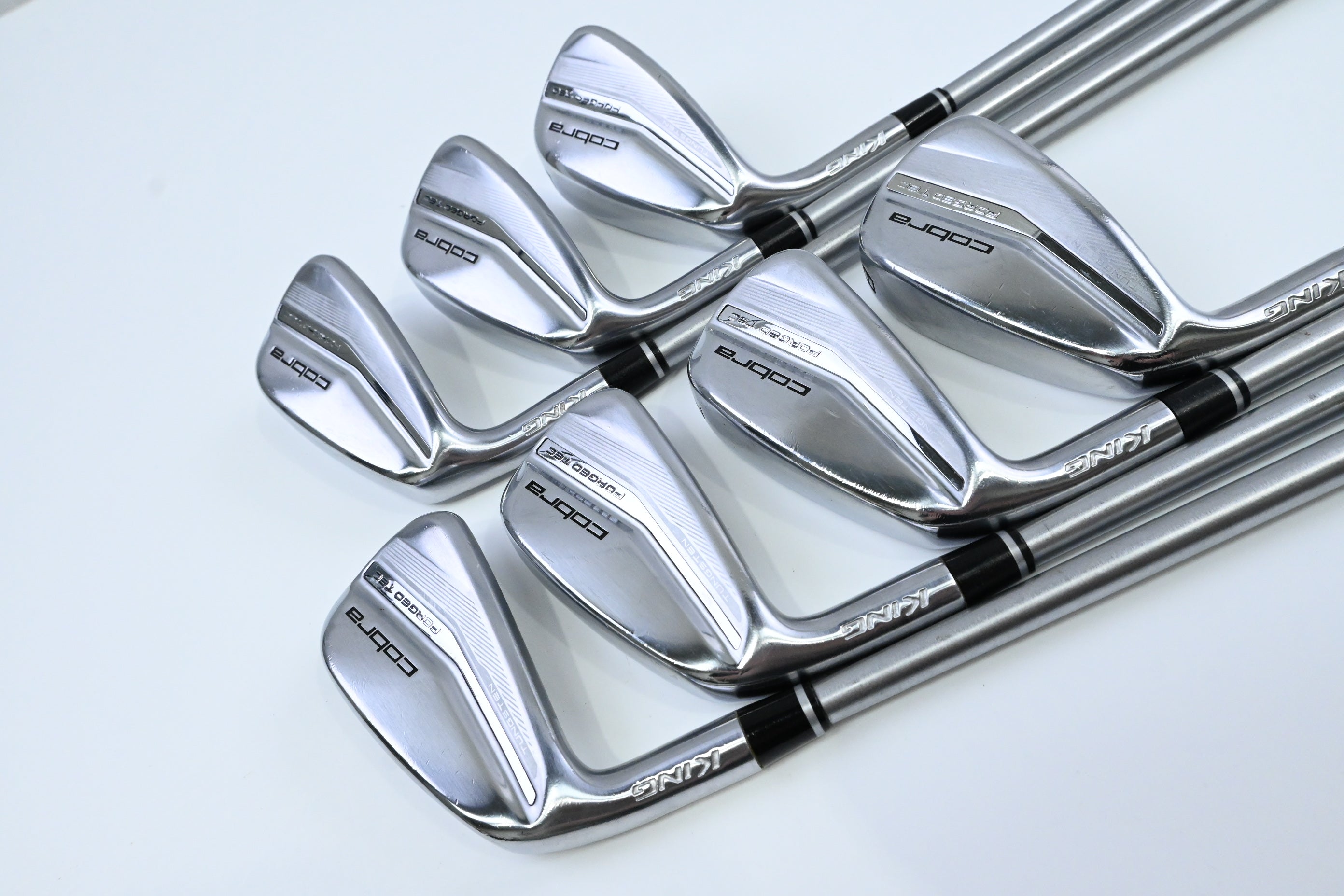 Left Hand Cobra Forged Tec 2022 Irons / 5-PW+GW / Regular Flex KBS C-Taper Lite