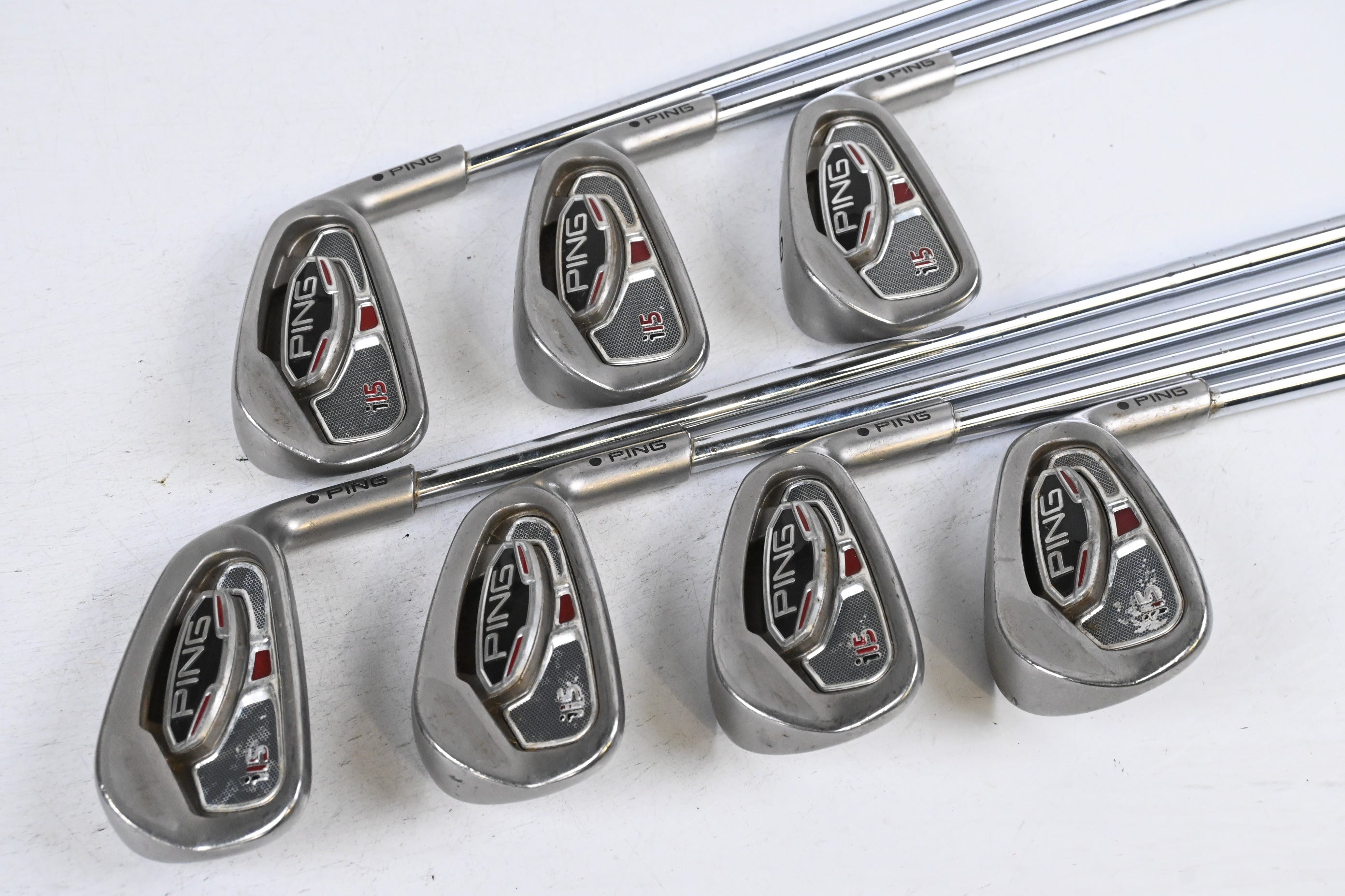 Ping i15 Irons / 4-PW / Black Dot / Regular Flex Ping AWT Shafts
