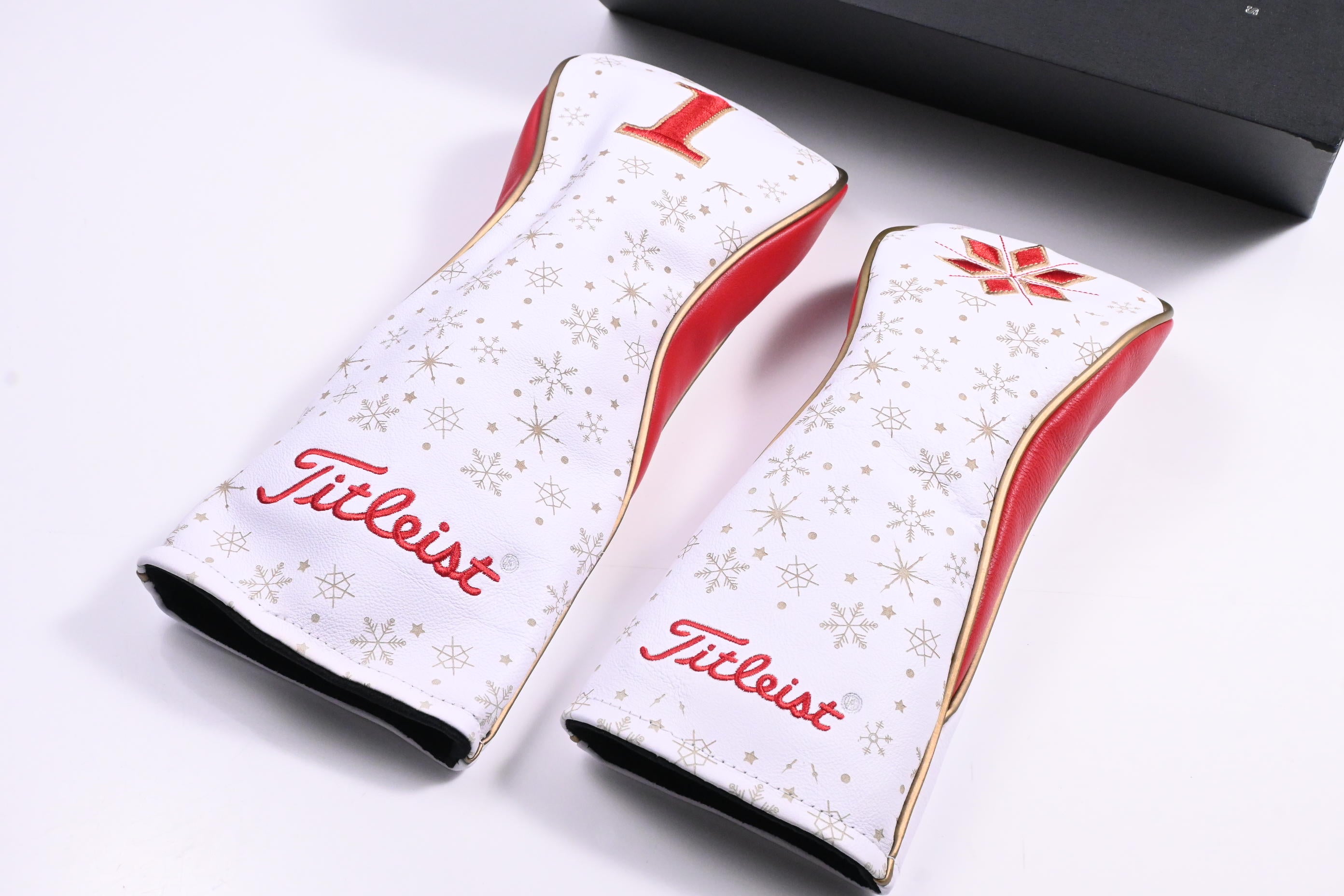 Titleist Limited Edition Holiday Premium Leather Headcover Set / Driver, Fairway