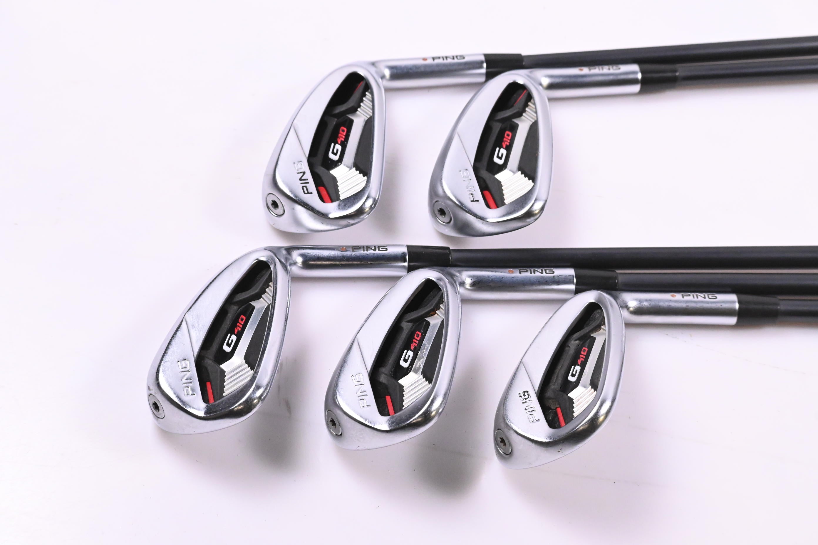 Ping G410 Irons / 7-PW+SW / Brown Dot / Senior Flex Ping Alta CB Red Shafts